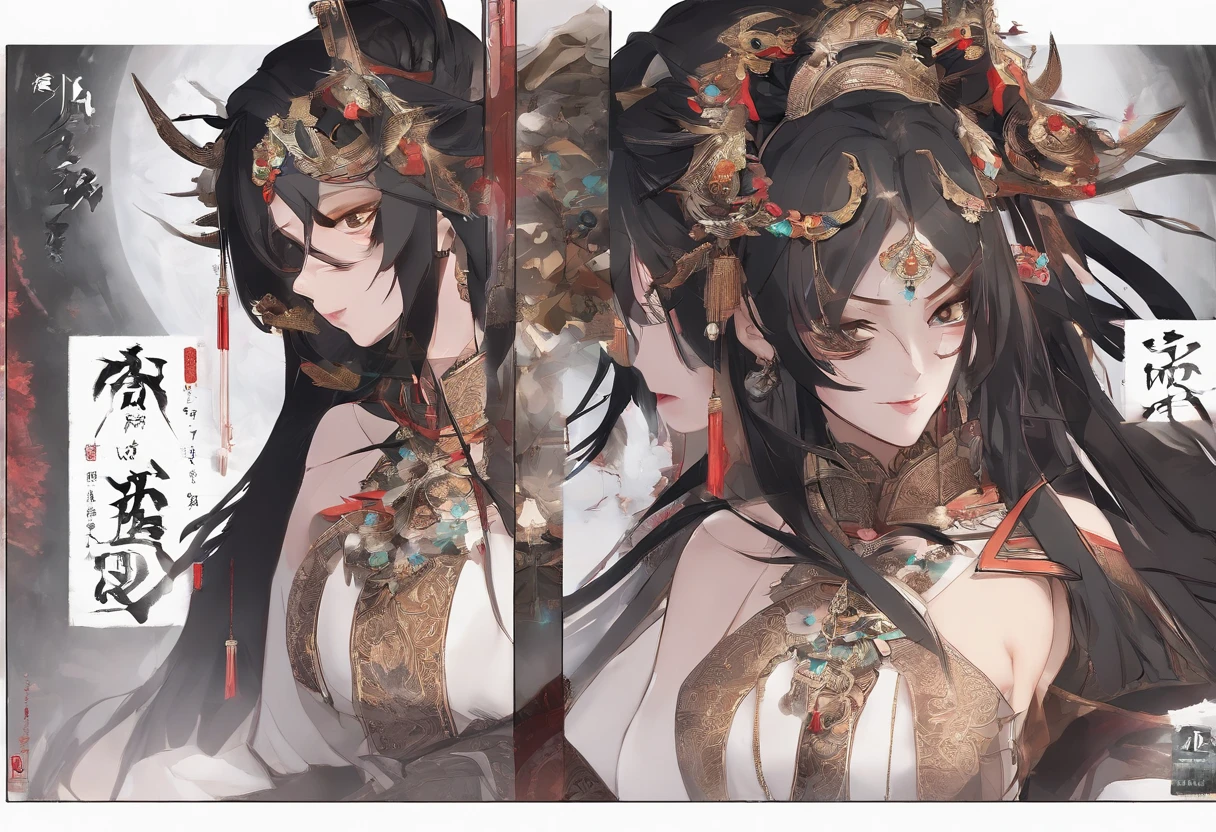 Feng Shen List，tmasterpiece，ultra fine photos，，best qualtiy，超高分辨率，Photoreality，Chiaroscuro，（full-body portraits），stunningly beautiful，dynamicposes，delicated face，Bigchest，Murderous eyes，（seen from the side），She wears ancient Chinese armor，very highly detailed background，detailed face with，Detailed and complex busy background，untidy，opulent，milkyW，Highly detailed skin，Realistic details of skin，Visible Pore，tack sharp focus，volume fog，8k uhd，digital SLR camera，high qulity，filmgrain，White skin of the，photo-realism，lomography，The palace of the Yin Shang King in ancient China , look from down, semi transparent, big breasts