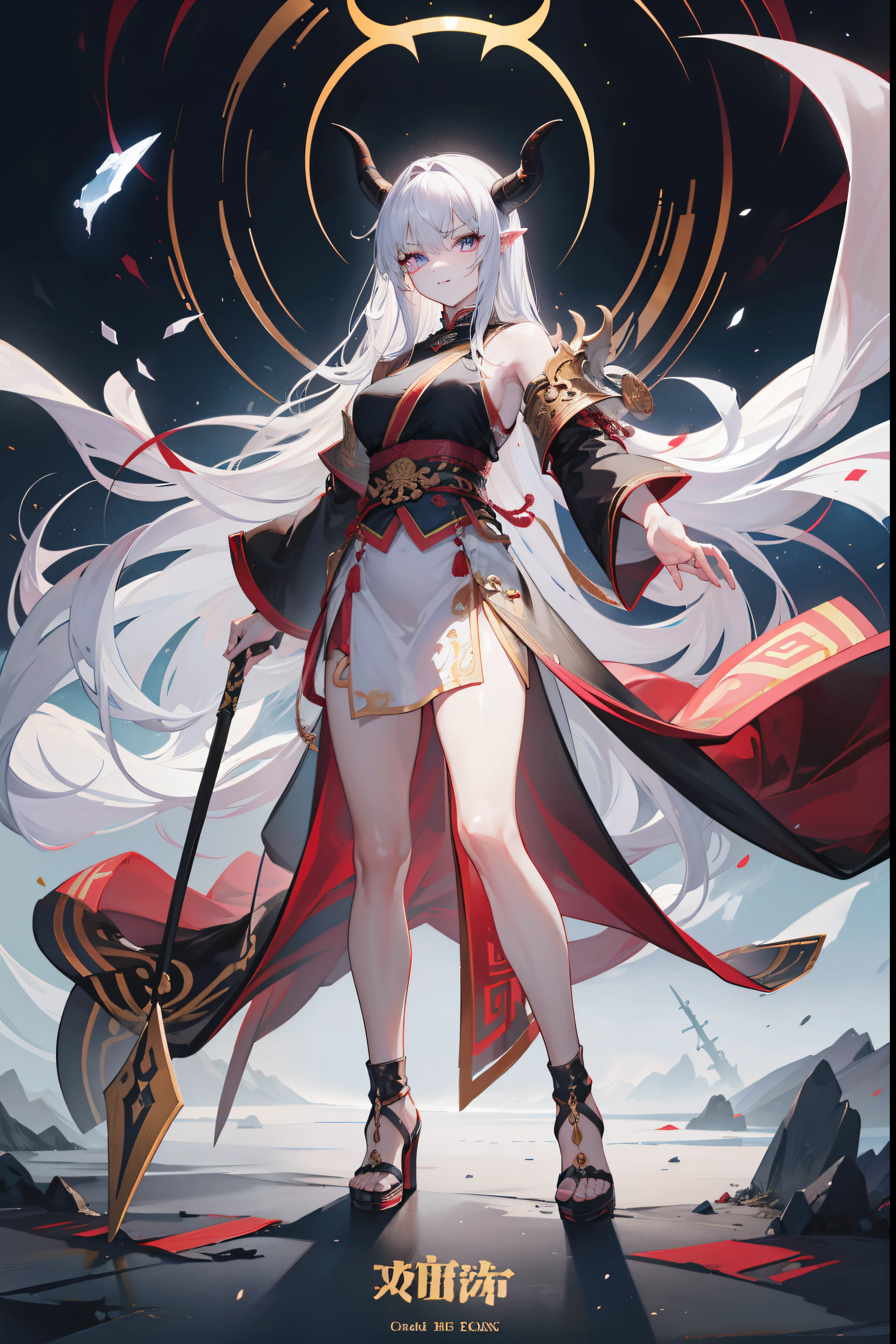 (masterpiece), best quality, expressive eyes, perfect face, sharp horns, ((humanoid)), human, (human form) , mystical creature , spirit, majestic nature, magic, aura, wuxia, transcending lights, full body (Highly detailed eyes), god, man, handsome, 22 years old, beautiful hands, ridges on horns, crazy smile, crazy eyes, menacing, insane, chaos incorporate, muscular face