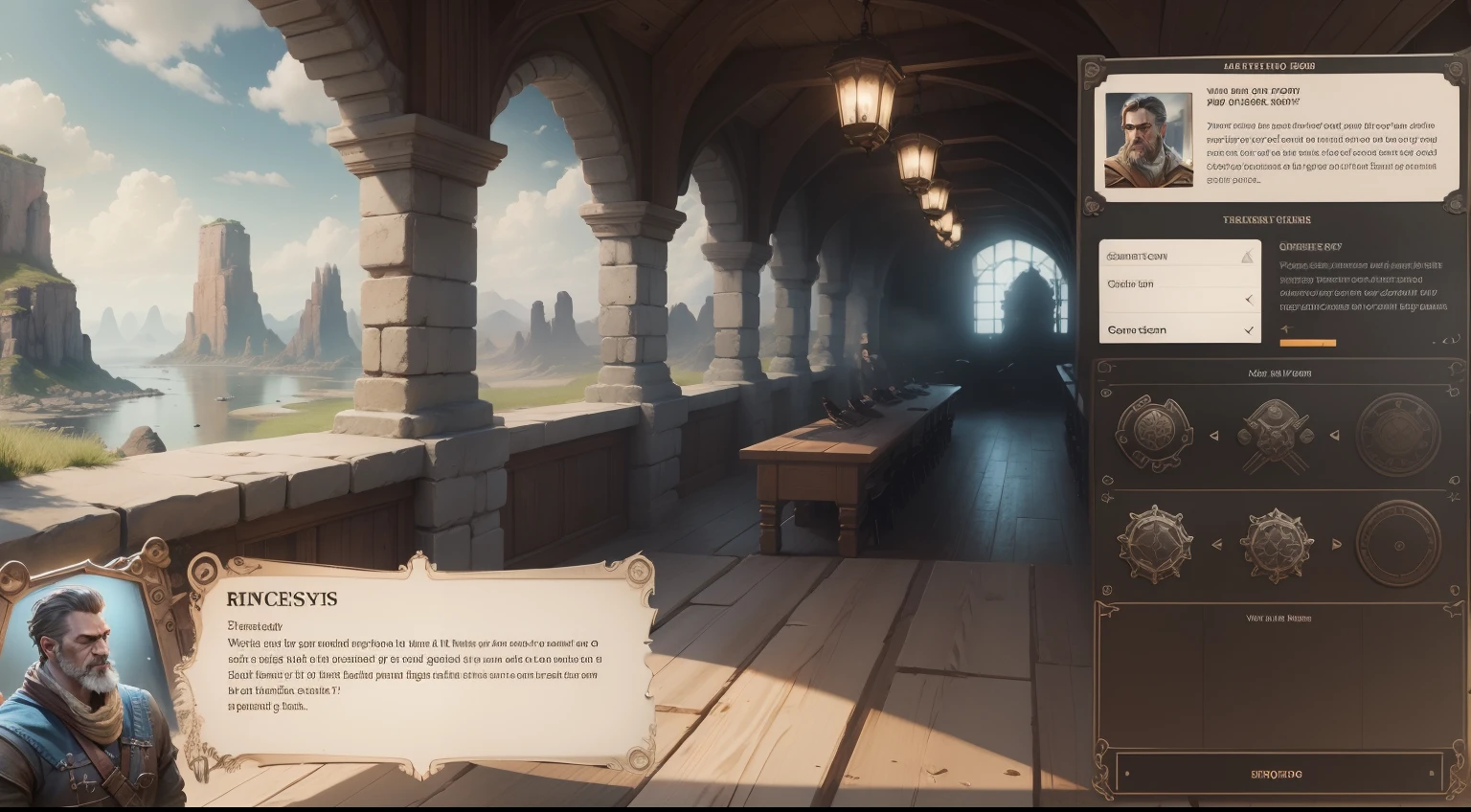 Western fantasy,Game user interface,UI,No Man