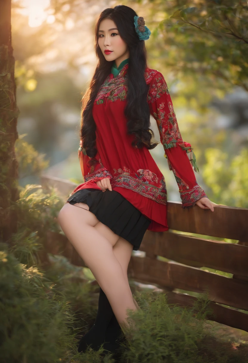 Cute asian, gre knee high socks