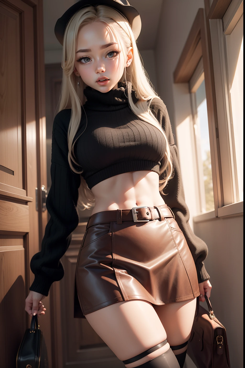 Knee-high miniskirt