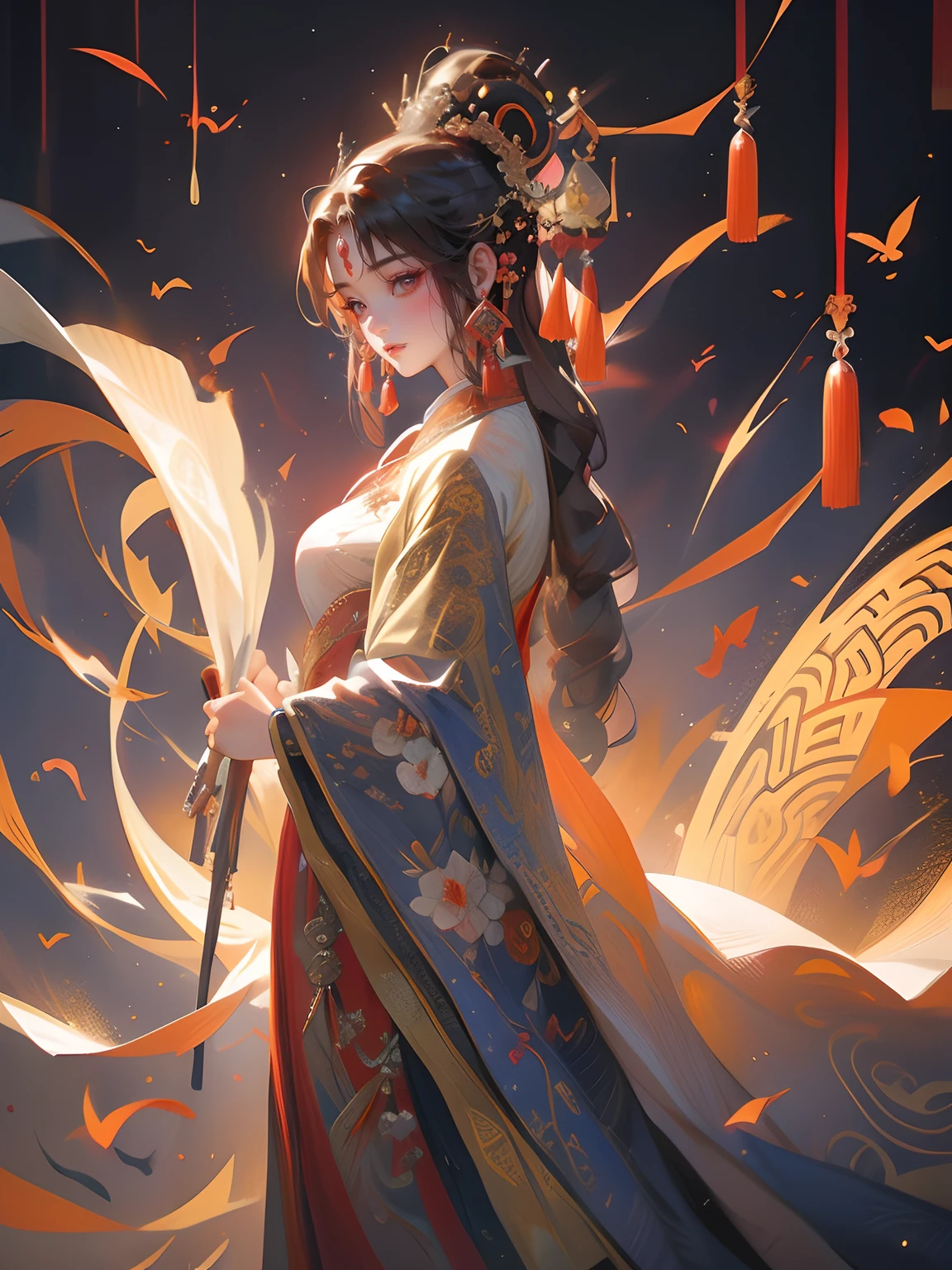 Kwan in goddess woman in a traditional chinese dress holding a bouquet of flowers, palace , a girl in hanfu, ancient chinese princess, chinese princess, a beautiful fantasy empress, beautiful render of tang dynasty, chinese style, ancient asian dynasty princess, ancient chinese beauties, ((a beautiful fantasy empress)), chinese girl, chinese empress, traditional beauty, beautiful goddess,4k,8k