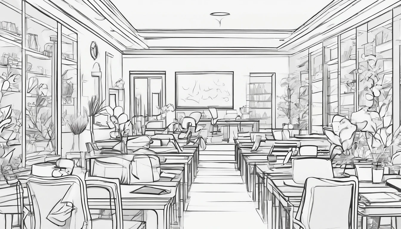 Quality comes first,Masterpiece in detail,Big breasts teacher,Several students,Write and read,in class room,fresh flowers,Rich in color