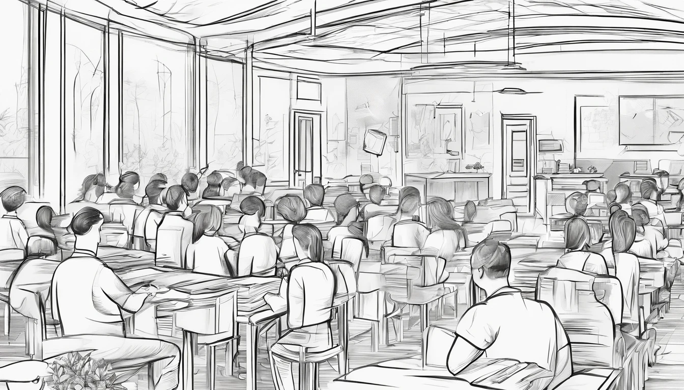 Quality comes first,Masterpiece in detail,Big breasts teacher,Several students,Write and read,in class room,fresh flowers,Rich in color