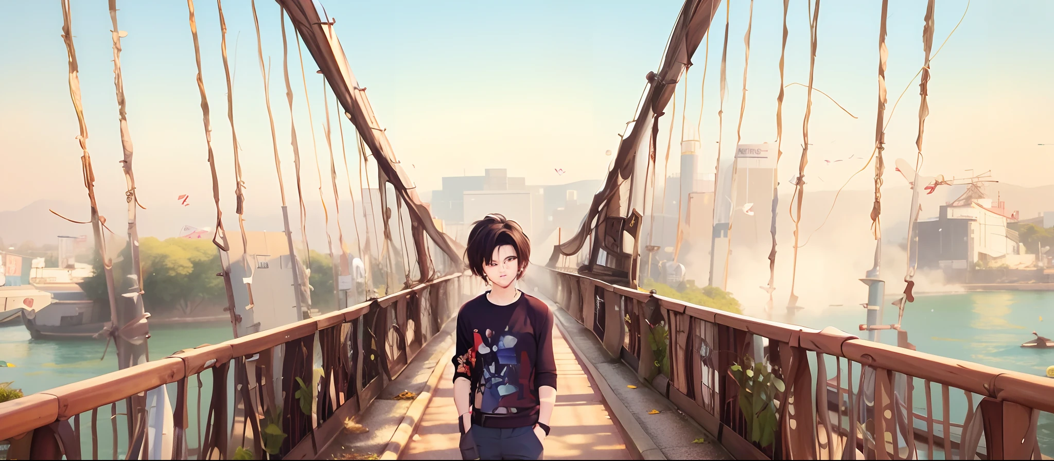 Change Accurate anime background, smart boy, realistic face, 8k, ultra realistic