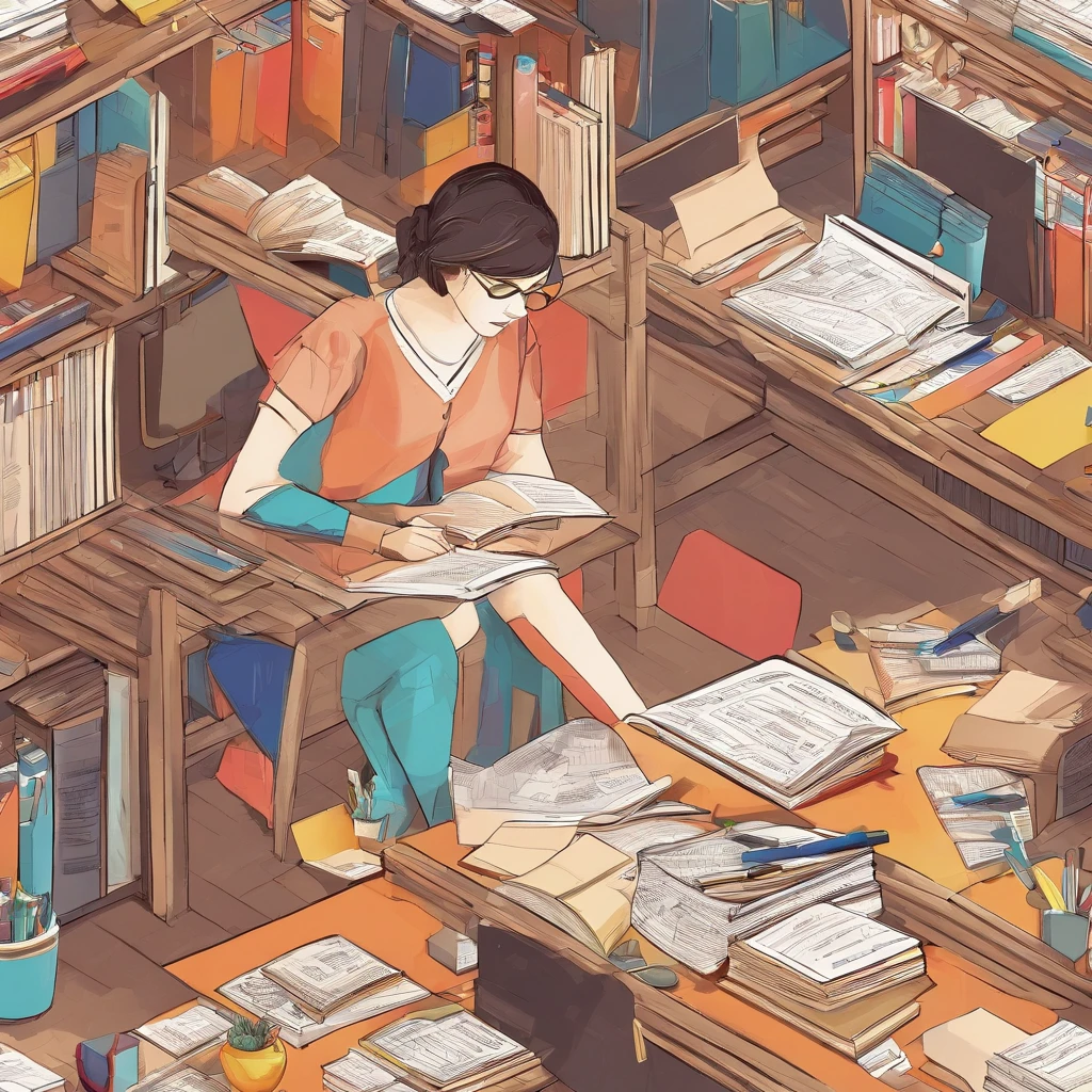 Quality first,masterpiece in detail,A teacher,Several students,Write and read,in class room,fresh flowers,Rich in color