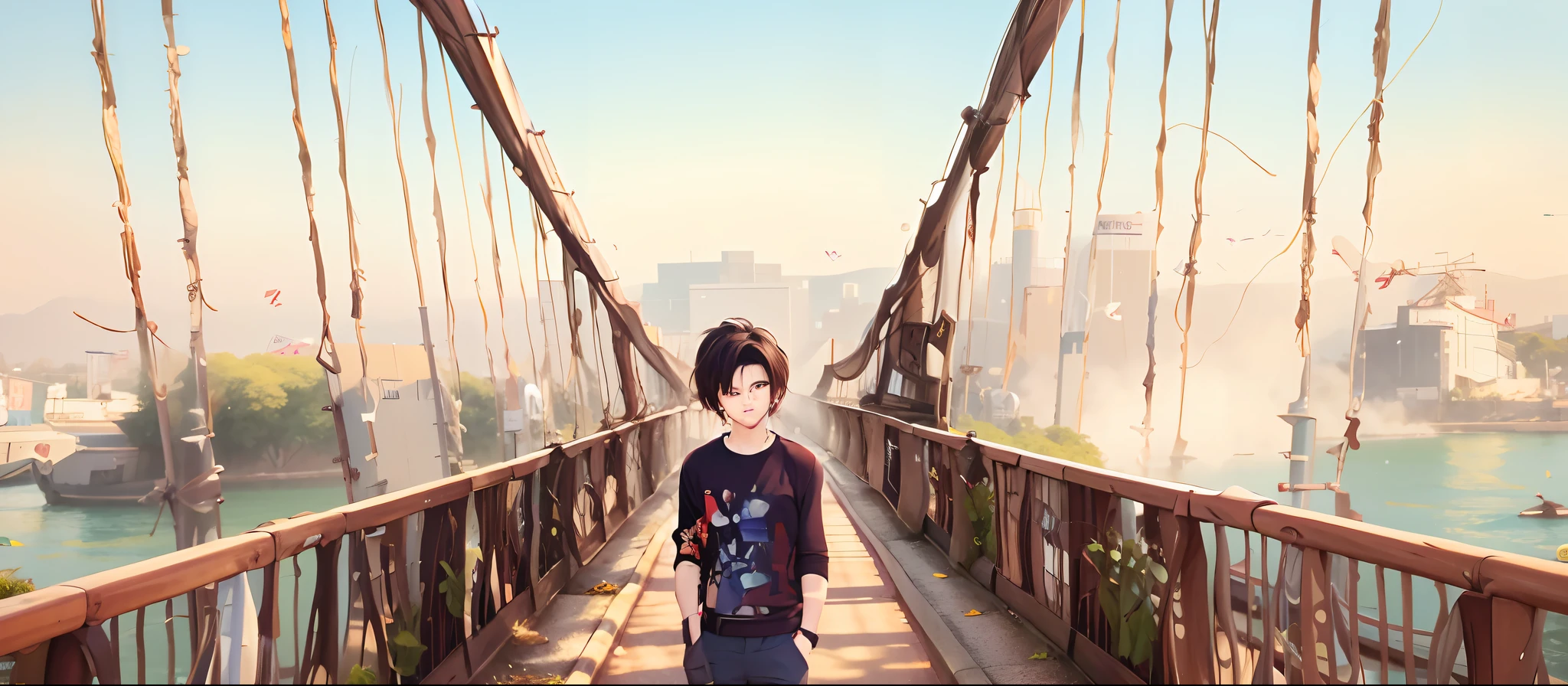 Change Accurate anime background, smart boy, realistic face, 8k, ultra realistic