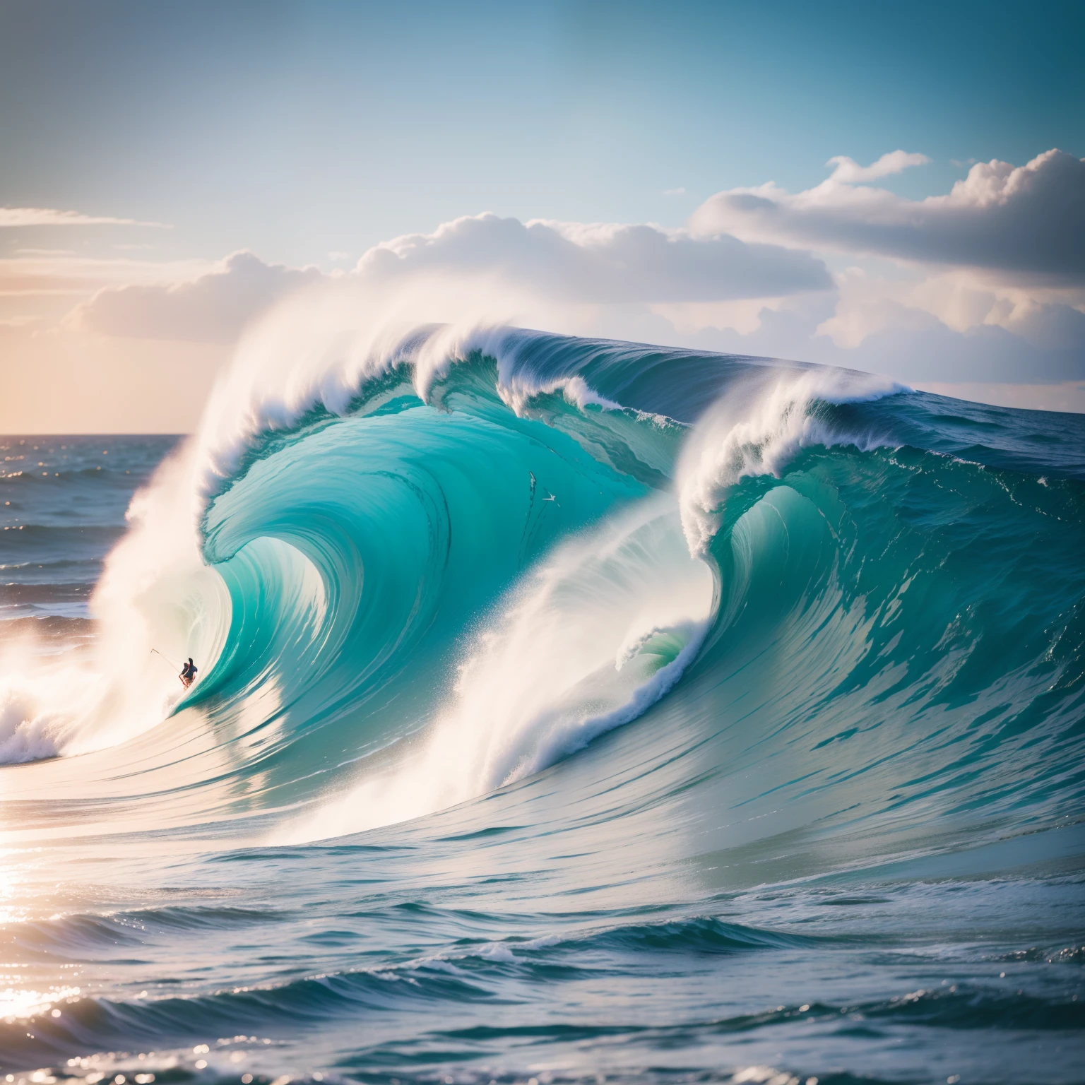 Waves, rough waves, sailing boats, waves