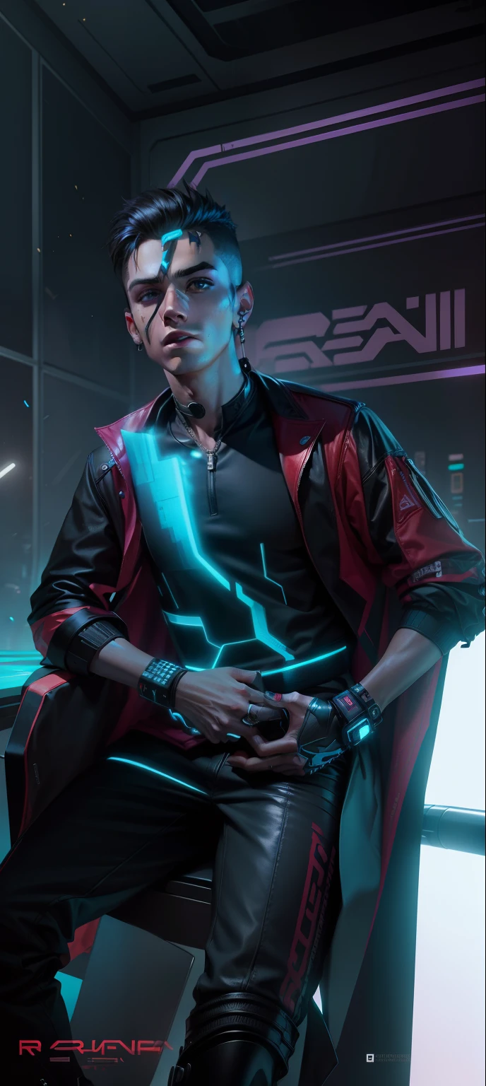 Change background cyberpunk handsome boy , realistic face,8k,ultra realistic