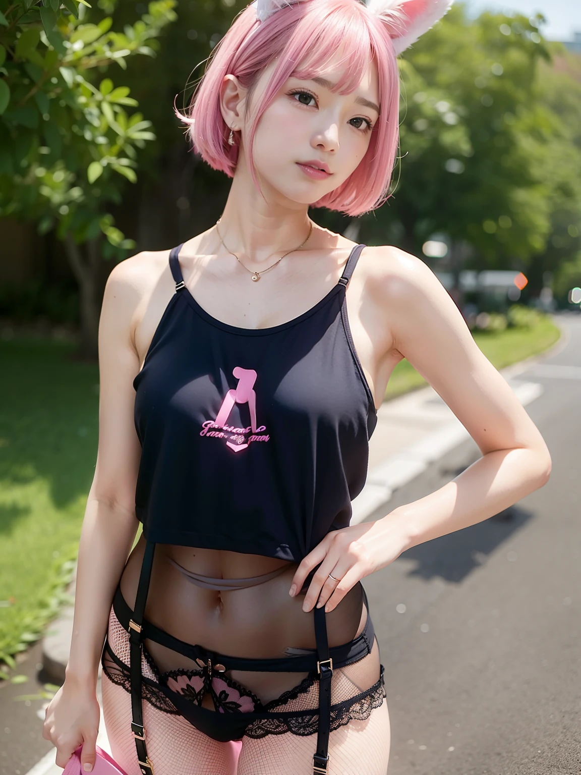 pink bra、pink panty、not any dressed、Erotic underwear