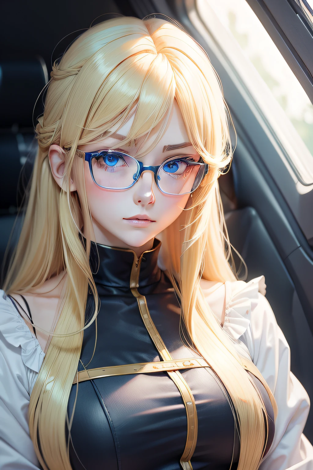 (Anime), (blond hair), (blue eyes) (Glasses)