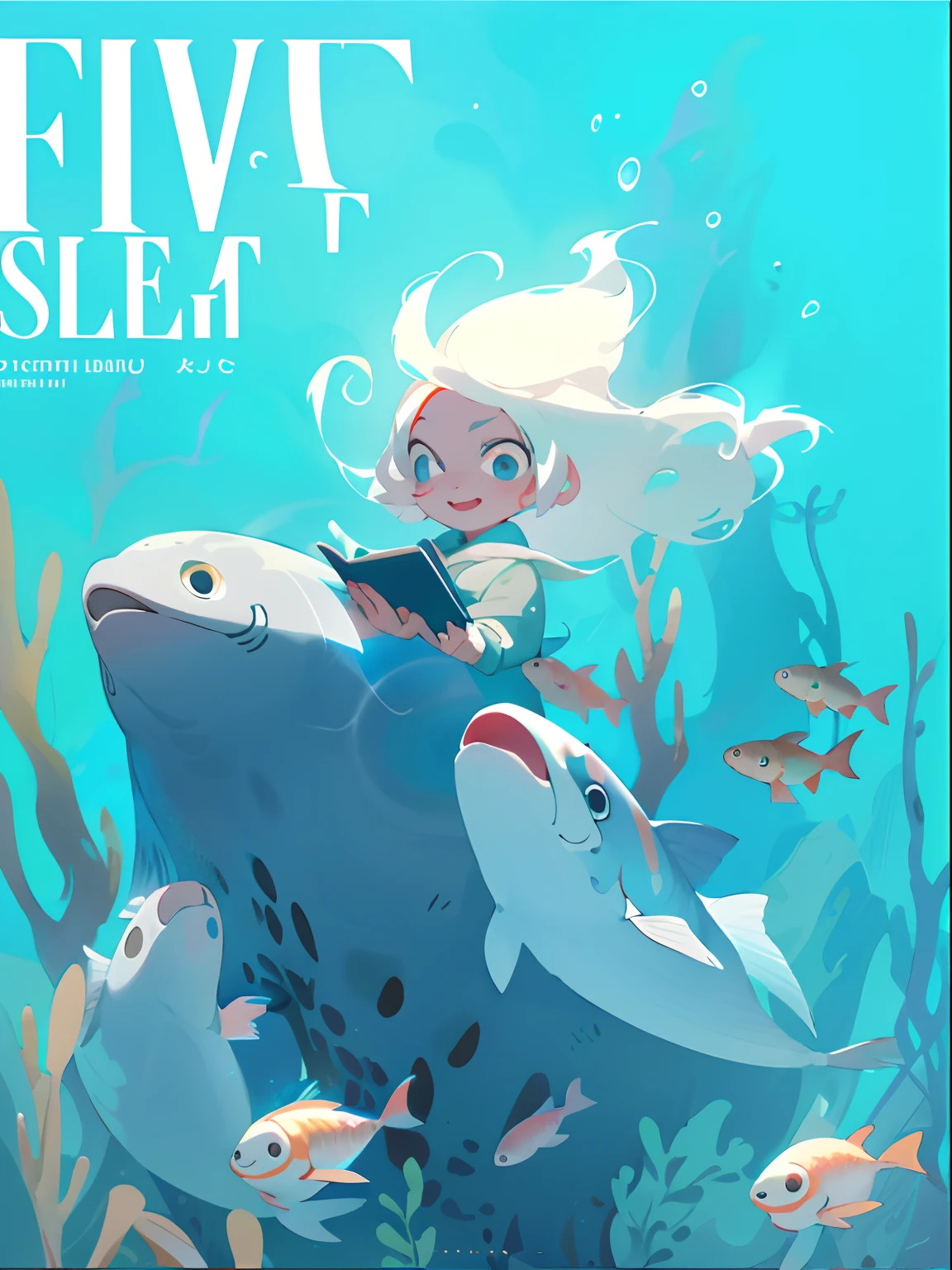 Cartoon character with fish on rock, in style of atey ghailan, Artgerm and Atey Ghailan, in the style of Cyril Rolando, author:Ryan Yee, Inspired by Atey ghailan, Inspired by Cyril Rolando, by Atey Ghailan, Pixiv style, cyril rolando and goro fujita