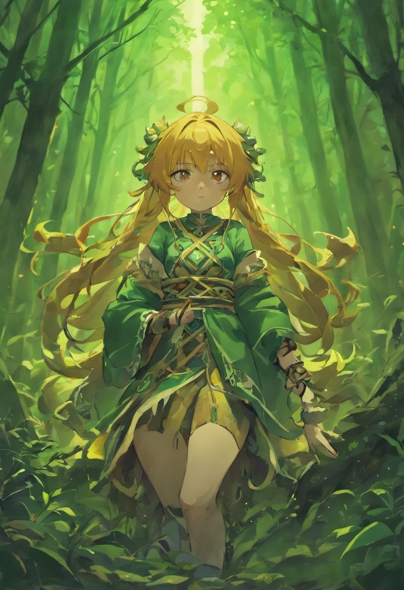 Anime girl, celtic, young adult, curvy, mature, braided hair, shaman, feral, covered in blood, crouched, bone jewellery, thretaning, midnight, forest background