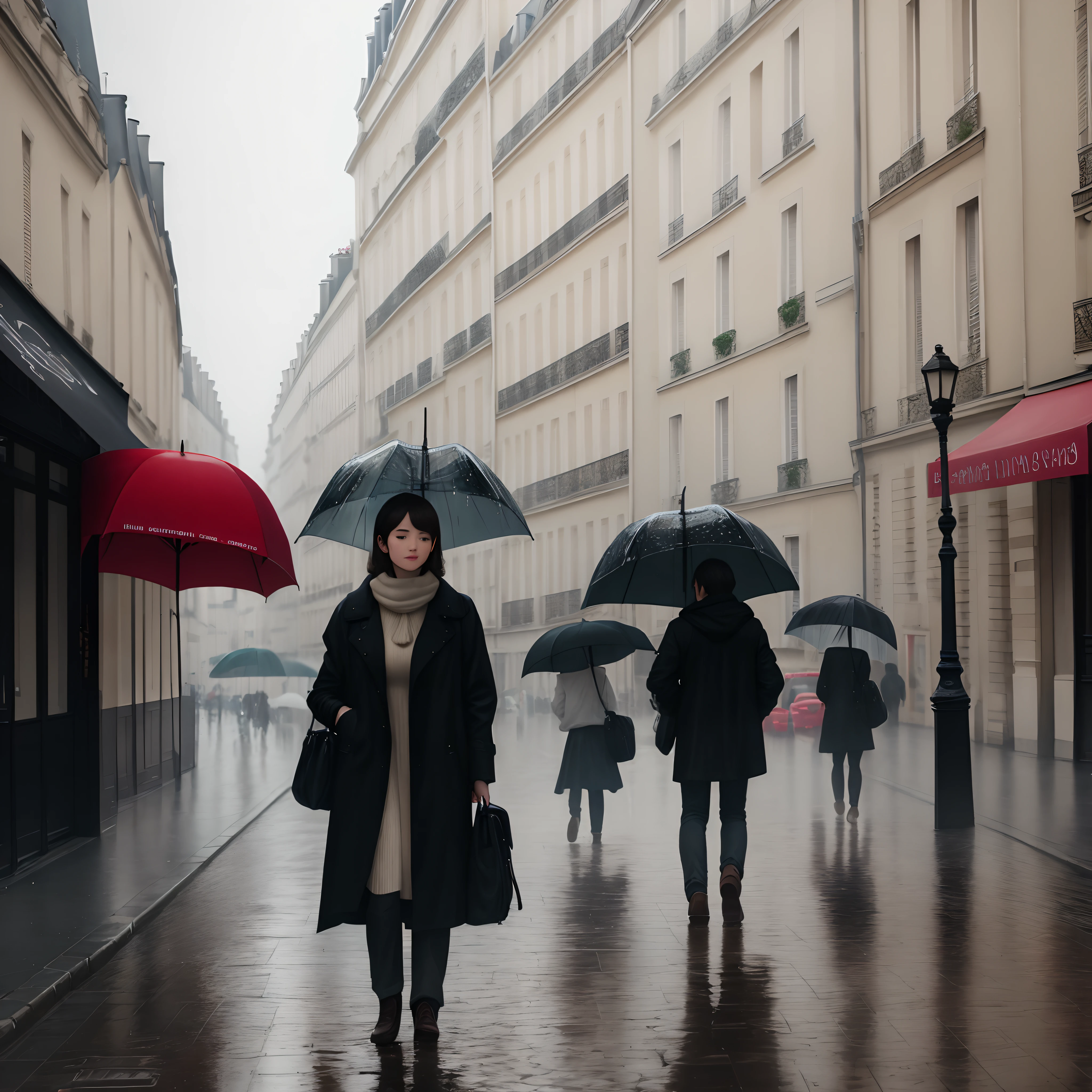 rainy day in paris