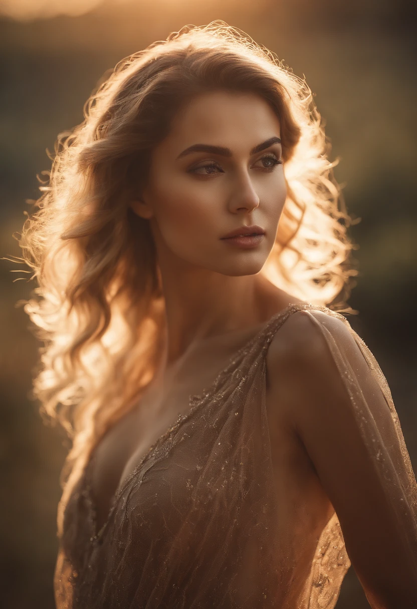 20-year-old, Cara hermosa, Delicate features, Ojos Verdes claros realistas, hermosos ojos detallados, Piel hermosa, atractivo, ultrahigh resolution, ultra realista, a high definition, golden ratio, cabello largo y rubio, con ondas suaves, Mystical armor , bodycon, faldas cortas, Tight to the body, cuerpo exuberante, Beautiful, Super small and delicate thin white panties, Tailless, NSFW, Great emphasis, Cola grande, visible, Clear shape of the nipple areola,Senos Grandes, )Bathroom mirror stop pose Sexi)(8k, real, Foto RAW, La mejor calidad: 1.4)