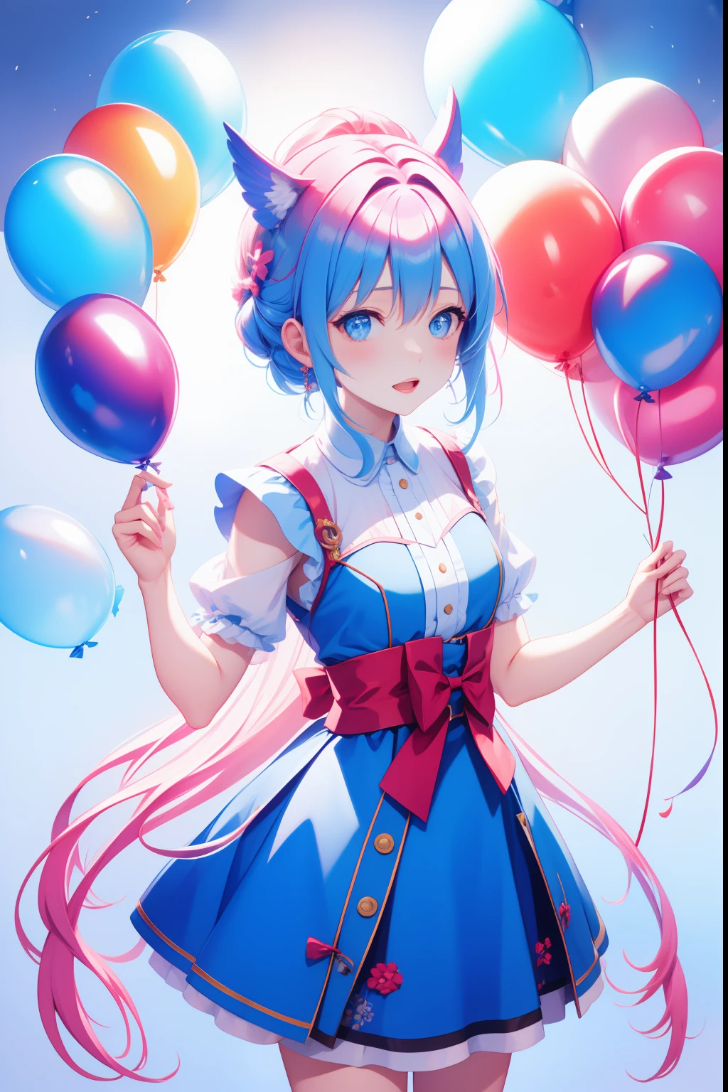 balloons,Winged girl