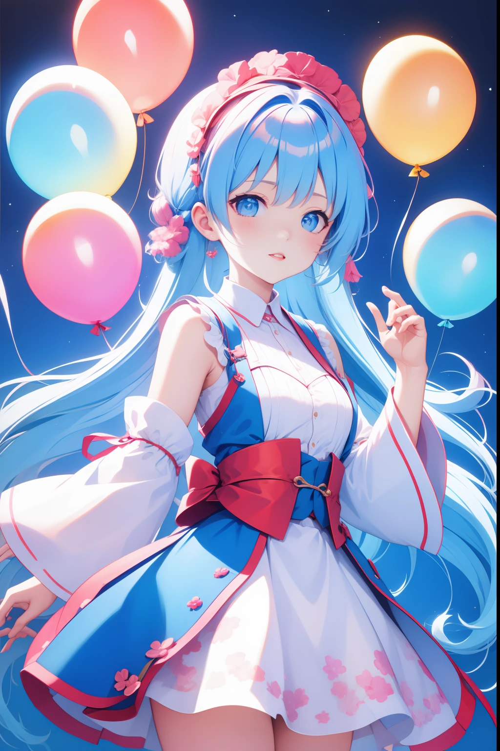 balloons,Winged girl