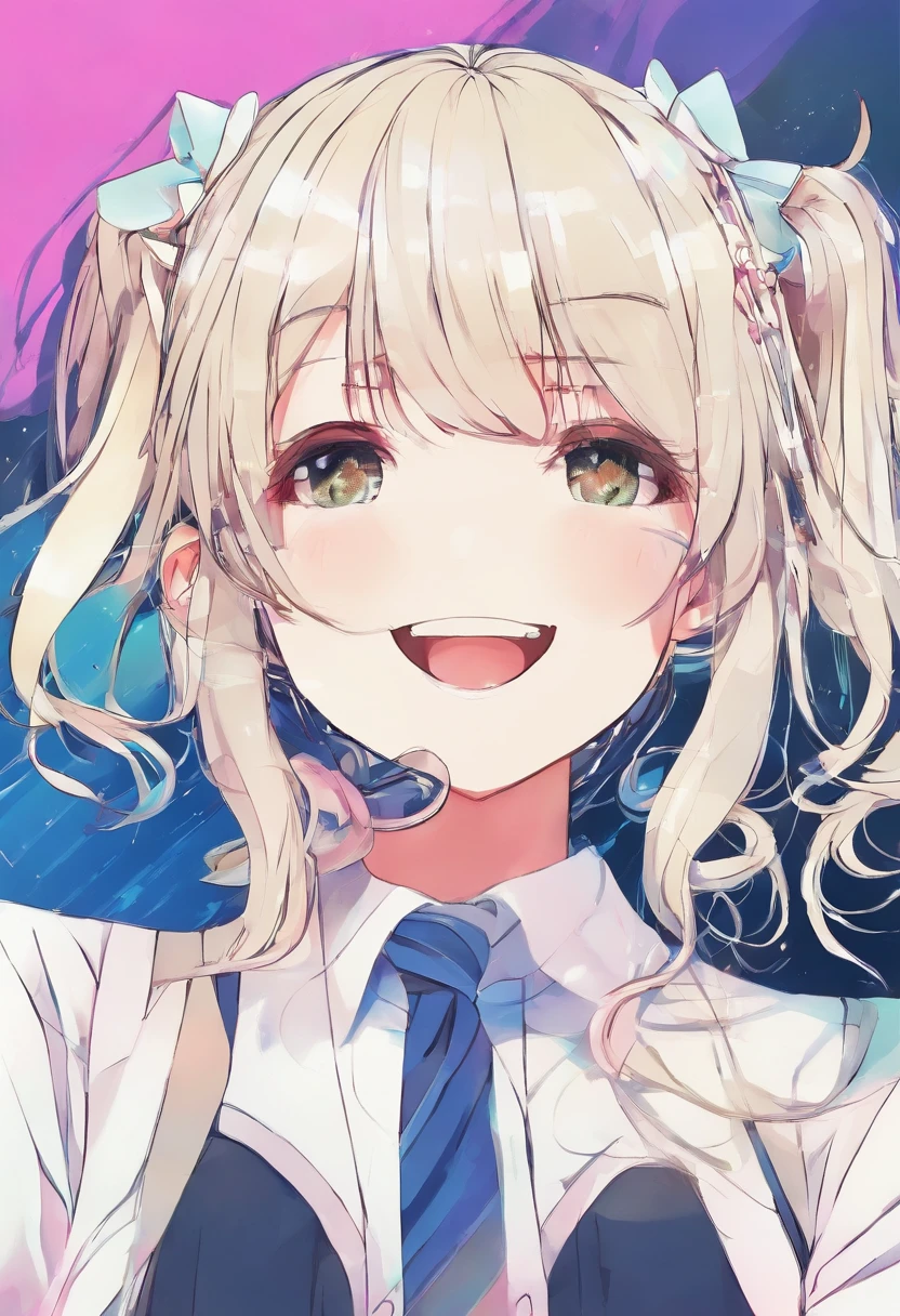 Grinning、hi-school girl、