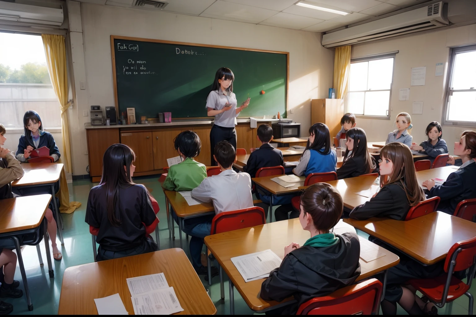 High school teachers and students