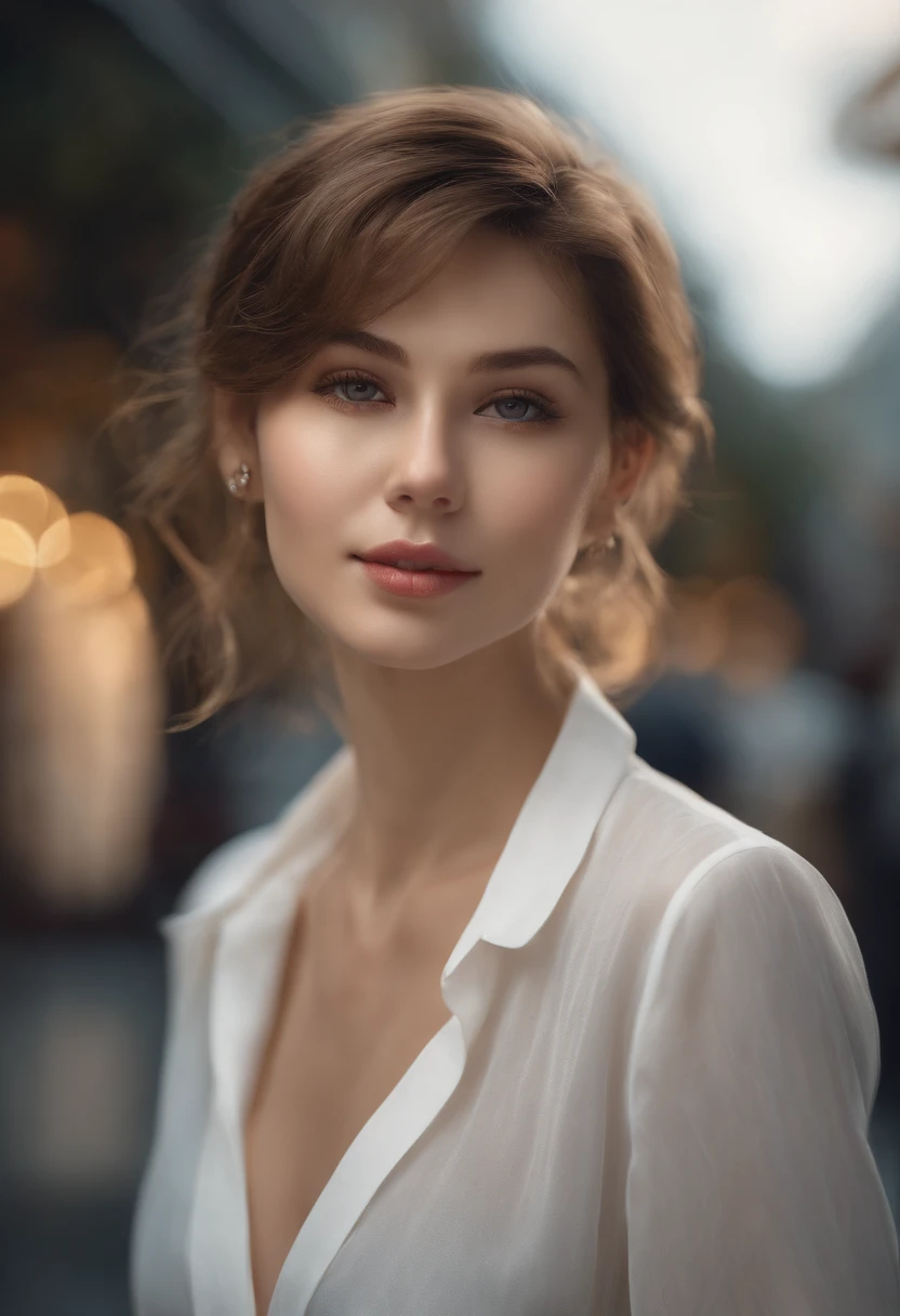 Top quality, masterpiece, high resolution, girls, look viewers, natural skin texture, realistic eyes and face details, full lips, white transparent shirt, mini skirt, long legs, sneakers, walking, smile, closed mouth, lips, short hair, detailed beautiful eyes, detailed eyelashes, beautiful face, full body, tyndall effect, photorealistic, rim lighting, two-tone lighting, (high detail skin: 1.2), blurred background, DSLR, Soft Lighting, High Quality, Volumetric Lighting, Candid, Photo, High Resolution, 4K, 8K, Bokeh, Walk Mall