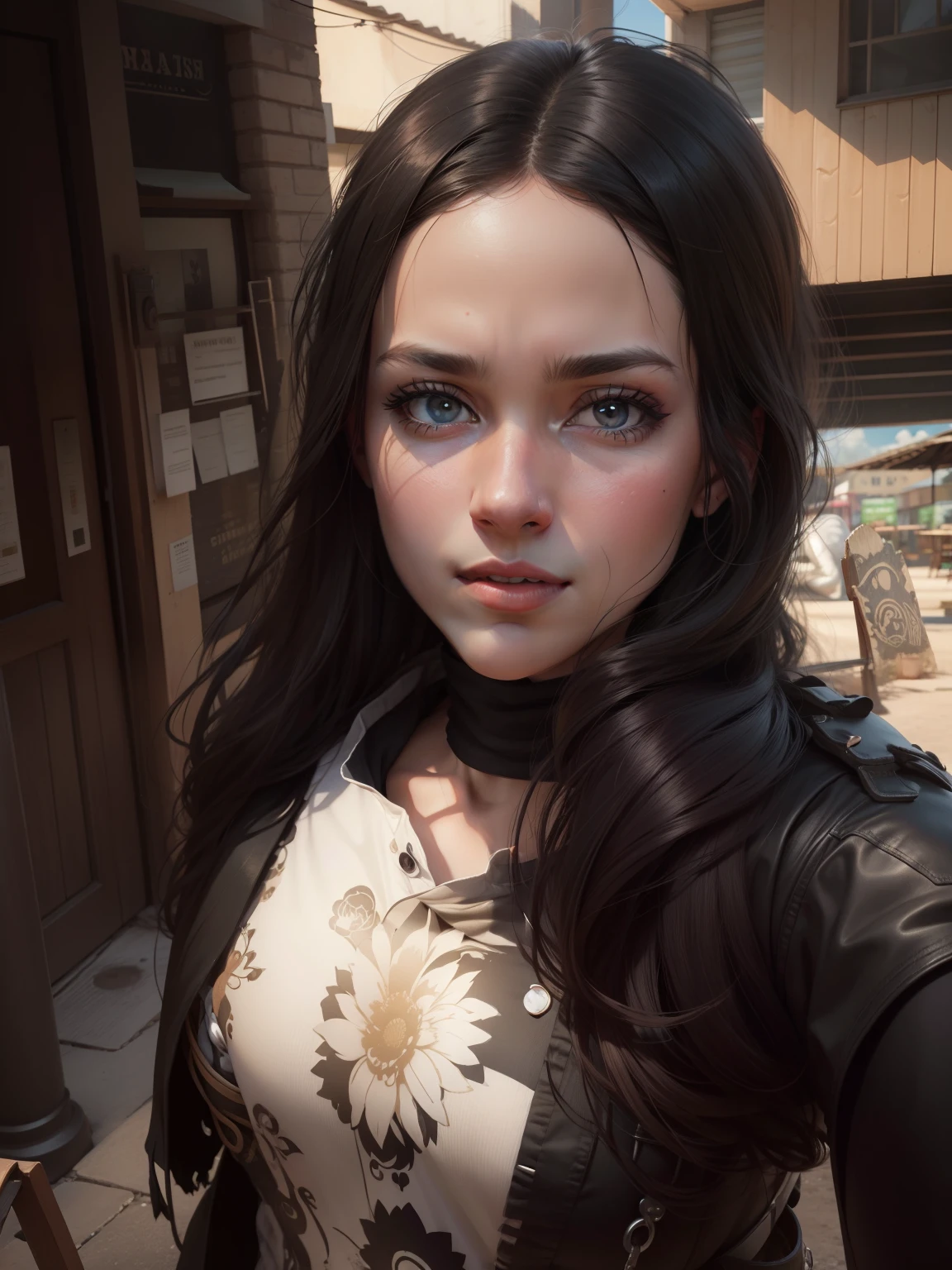 Realistic face ,challenge colour full background