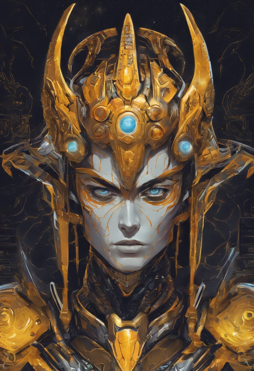 Un primer plano de un( hombre) (vikingo sosteniendo dos achas divinas) en la grieta del imvicador,( Arte de personajes de League of Legends),(Olaf),Full body of a Viking divine paladin warrior in ornate golden armor,barba densa y fondosa de color naranja y blanca, pauldrons, peto, halo brillante, peinado moikano, cabello naranja y blnaco, ojo amarillo brillante, parcheben( 1 ojo),pupila brillante, enfoque de ojo, capa de pelaje blanaca, grieta del imbocador,ruinas magicas, noche, luz de luna, particuls, haz de luz, chromatic abberation,barbaro,luchando,pelea,pose dinsmica,accion,alta calidad,muchos detalles,grito,exprecion fasial,(un acha en cada mano),(sin casco),(en combate),pelo suleto