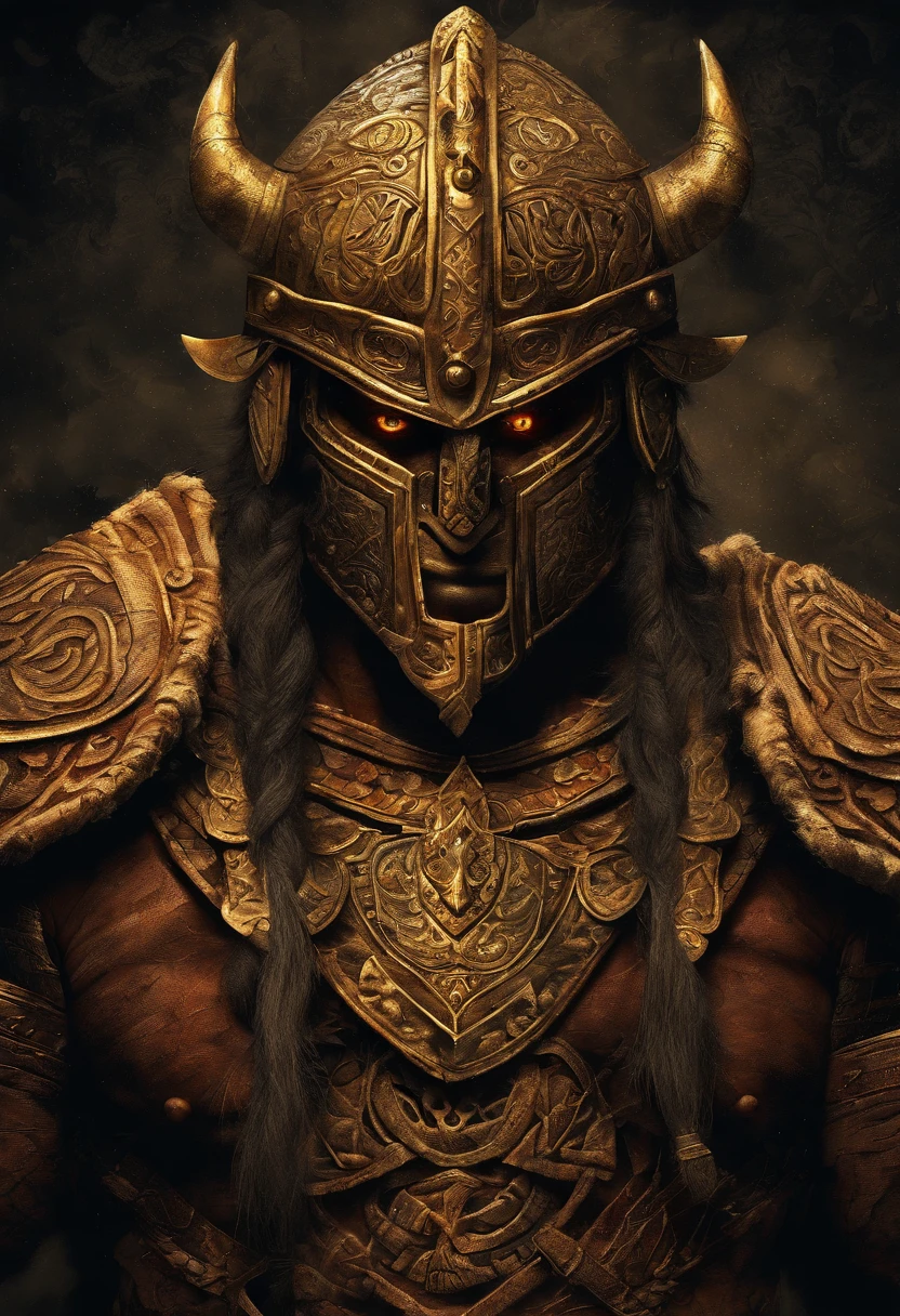 Un primer plano de un( hombre) (vikingo sosteniendo dos achas divinas) en la grieta del imvicador,( Arte de personajes de League of Legends),(Olaf),Full body of a Viking divine paladin warrior in ornate golden armor,barba densa y fondosa de color naranja y blanca, pauldrons, peto, halo brillante, peinado moikano, cabello naranja y blnaco, ojo amarillo brillante, parcheben( 1 ojo),pupila brillante, enfoque de ojo, capa de pelaje blanaca, grieta del imbocador,ruinas magicas, noche, luz de luna, particuls, haz de luz, chromatic abberation,barbaro,luchando,pelea,pose dinsmica,accion,alta calidad,muchos detalles,grito,exprecion fasial,(un acha en cada mano),(sin casco),(en combate)