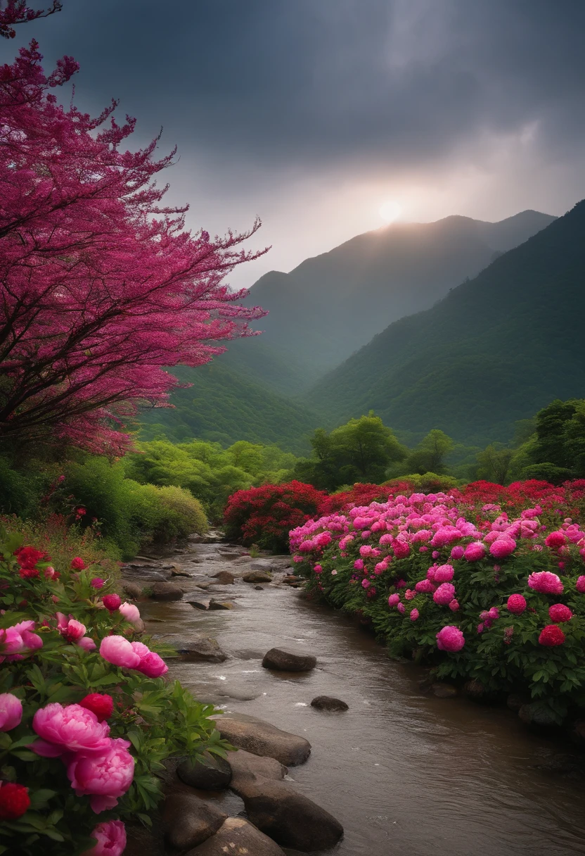 Twenty-four solar terms valley rain、peony、scenecy