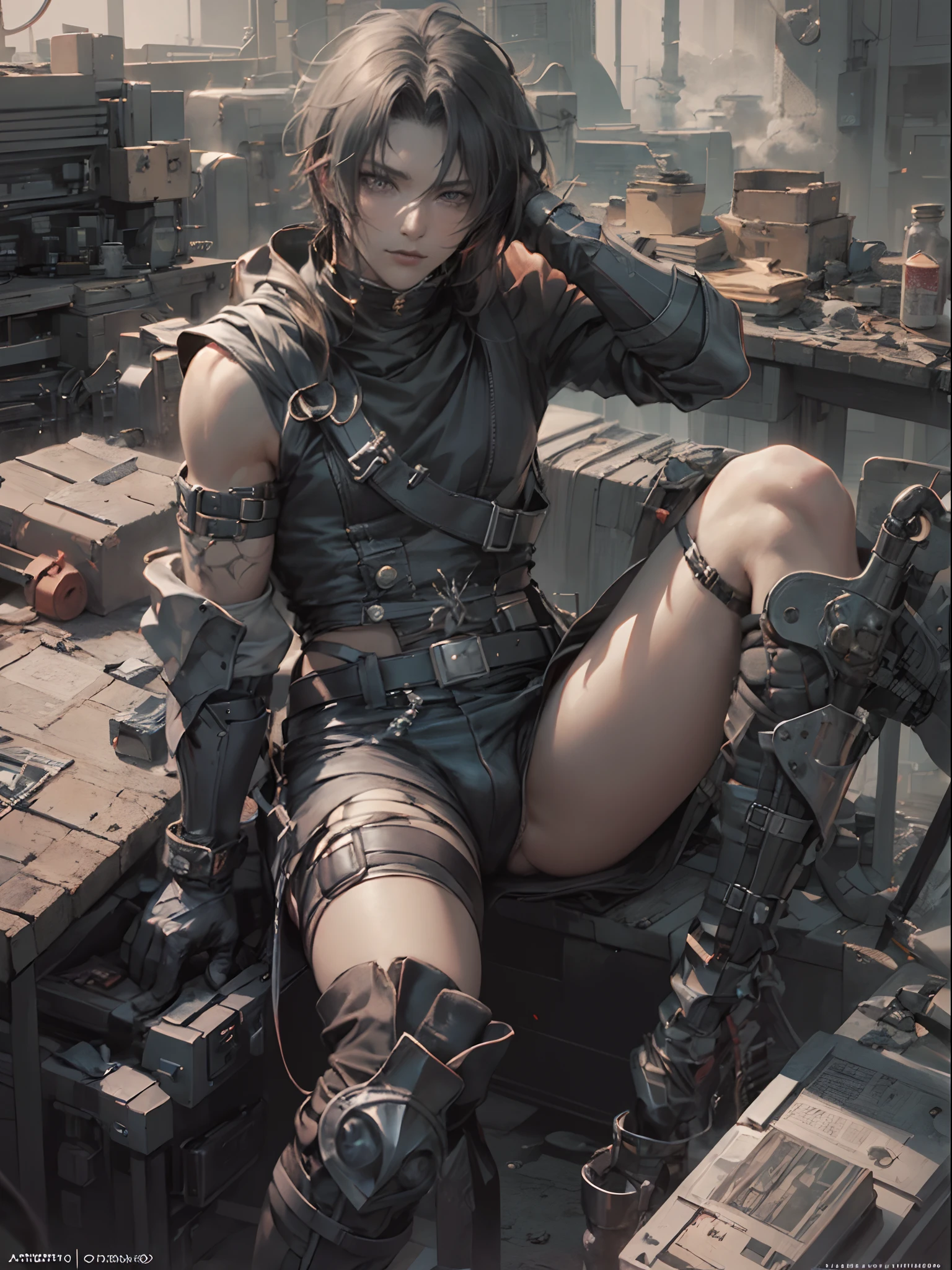 Final Fantasy, clive rosfield,, abs, badass pose, Chico de anime en una cama con las manos en la cabeza, Hermosa pose de anime, Anime hombre guapo, Personaje masculino de anime, Badass Anime 8K, Arte detallado del personaje de anime, Concepto de anime HDR Anime MacManus, Chico anime, Ikuto Yamashita, Anime CG arte suave, Fondo de pantalla de manga 4 k, inspirado por Yamagata Hiro, Wallaper de anime