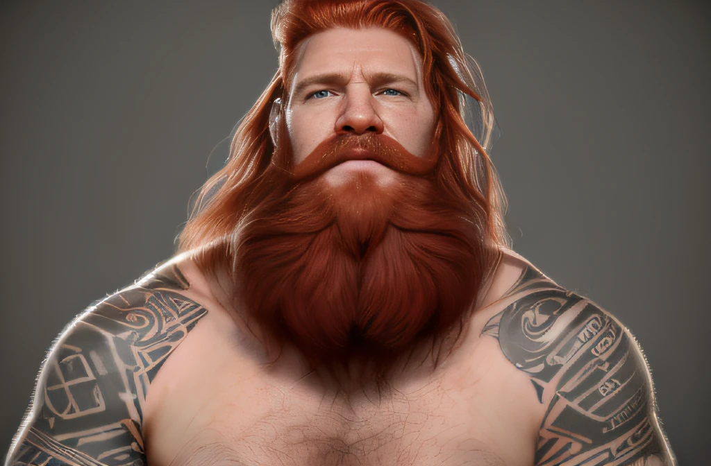 (muscular), irish man, , (35 years old) , (highres, realistic:1.2), detailed face, (detailed tatoos), expressive eyes,