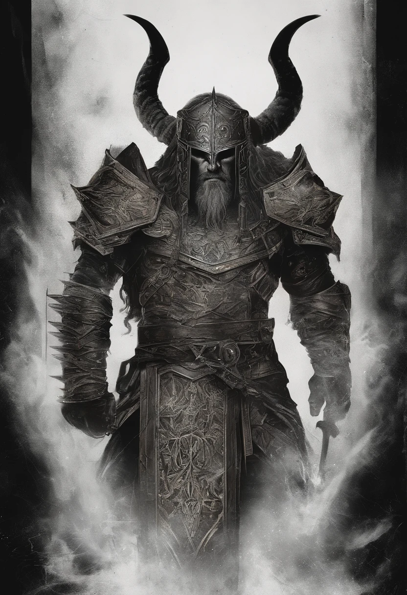 Un primer plano de un( hombre) (vikingo sosteniendo dos hachas divinas) en la grieta del imvicador,( Arte de personajes de League of Legends),(Olaf),Full body of a Viking divine paladin warrior in ornate golden armor,barba densa y fondosa de color naranja y blanca, pauldrons, peto, halo brillante, peinado moikano, cabello naranja y blnaco, ojo amarillo brillante, parcheben( 1 ojo),pupila brillante, enfoque de ojo, capa de pelaje blanaca, grieta del imbocador,ruinas magicas, noche, luz de luna, particuls, haz de luz, chromatic abberation,barbaro,luchando,pelea,pose dinamica,accion,alta calidad,muchos detalles,grito,exprecion fasial,(un hacha en cada mano),(sin casco),(en combate)