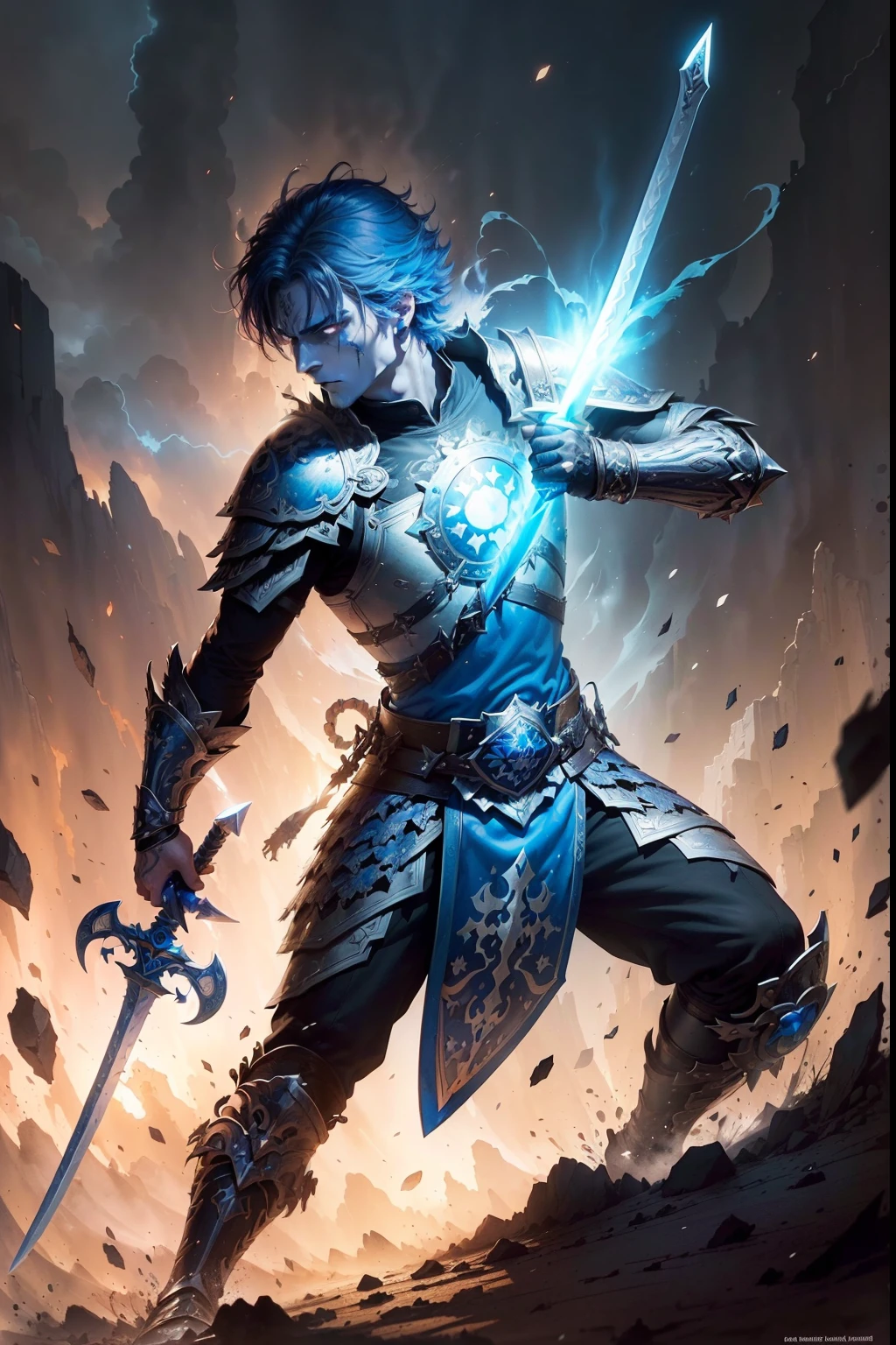 image of a dark fantasy nymph is warrior who evil smile at the devil who hates God, extremely detail armor, ornament blood sword, nameless hero, laughing madly, murderous eyes, rising emotions, beastly, merciless, taker of life, an ugly heart that claims to be good, Fin-de-siècle atmosphere, madness, hope, disillusionment, corruption, freedom, , forest path with hanging body bags background, speed line from front to back, extremely finely detailed, epic high quality, insanely beautiful illustration, 
all captured in sharp focus, rendered in stunning 32k resolution,