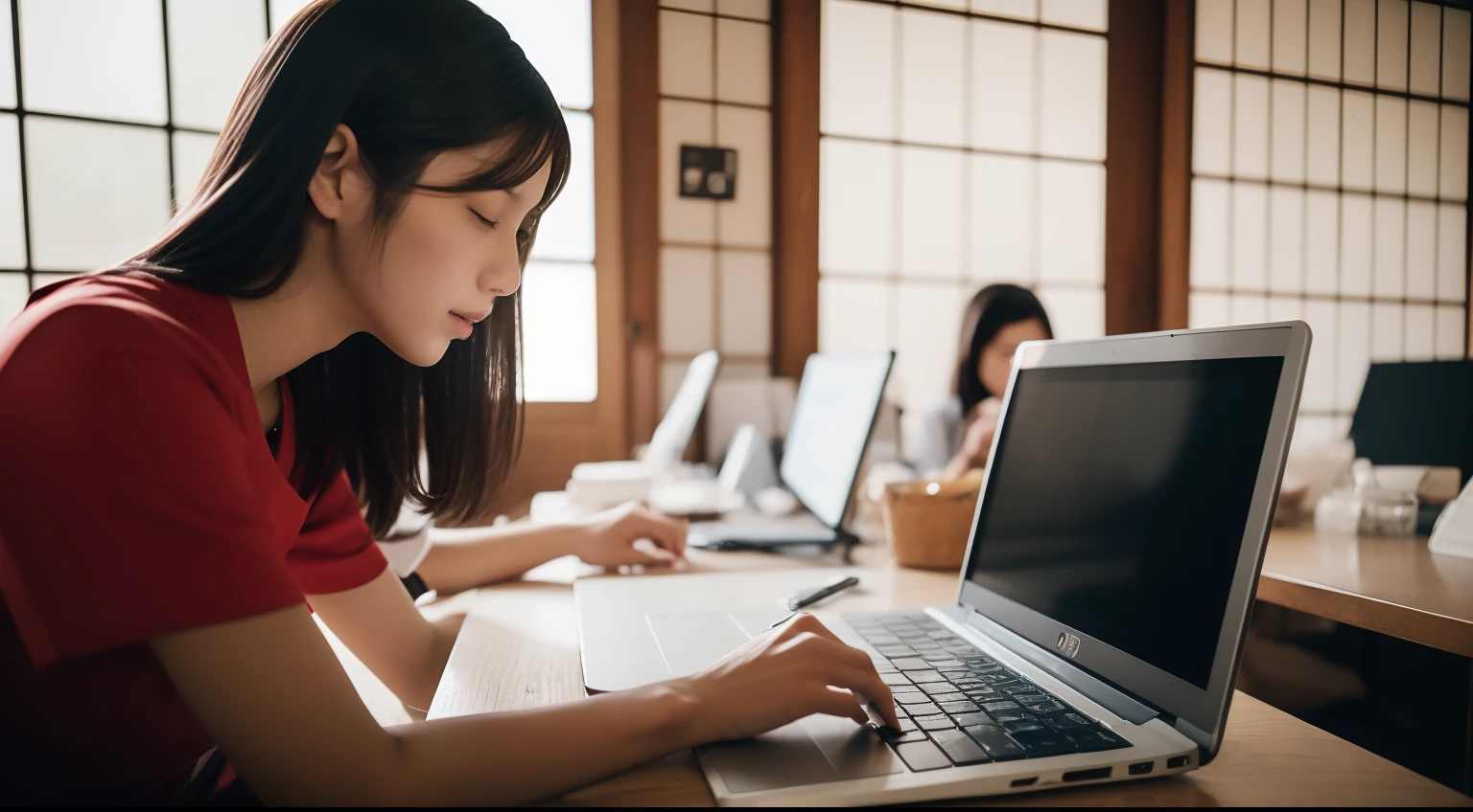 Customer Support,Responding women,(30s,japanes),Typing