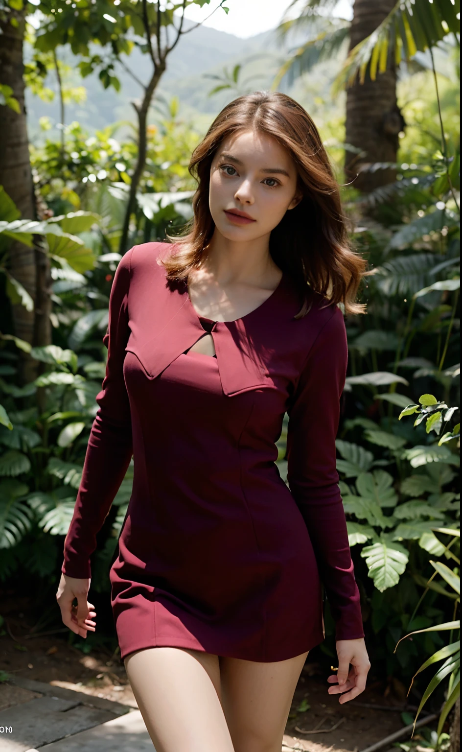 Corpo completo, 1girl com o rosto de Margot Robbie, standing in the forest, cabelo vermelho, (figura perfeita, ser alto e magro), solo, (ao ar livre: 1), foco nos peitinhos, looking-into-camera, pele oleosa, (ela vestido vermelho medieval), (belos seios naturais, tamanho seios C90), (nice hip), (nice hand), (nice thigh), cadela, vivid picture, obra-prima, (melhor qualidade: 1.2), ultra-detalhado, realista, highes definition, alta qualidade, cinematiclight, ray tracing, ultra alta res, UHD, (fotorrealista: 1.4), detalhes intrincados, textura detalhada, finamente detalhado, sombra de alta qualidade