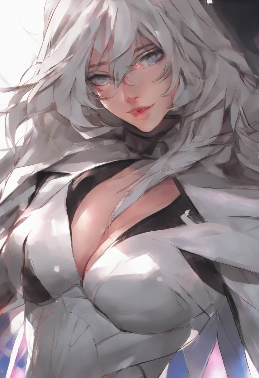 best quality, master part, ultra high-resolution, 1girl, sexy, No escuro, sombra profunda, discreto, luz fria, MILF, dynamic light, Cinematic lighting, Cinematic lighting, blusa para baixo, mulher madura, mid-part hair, NSFW, Mama natural, parte superior do corpo, MILF, NSFW, escarlate, Final Fantasy, louro, Closeup do rosto, detalhe do rosto, Detail of red lips, fundo branco