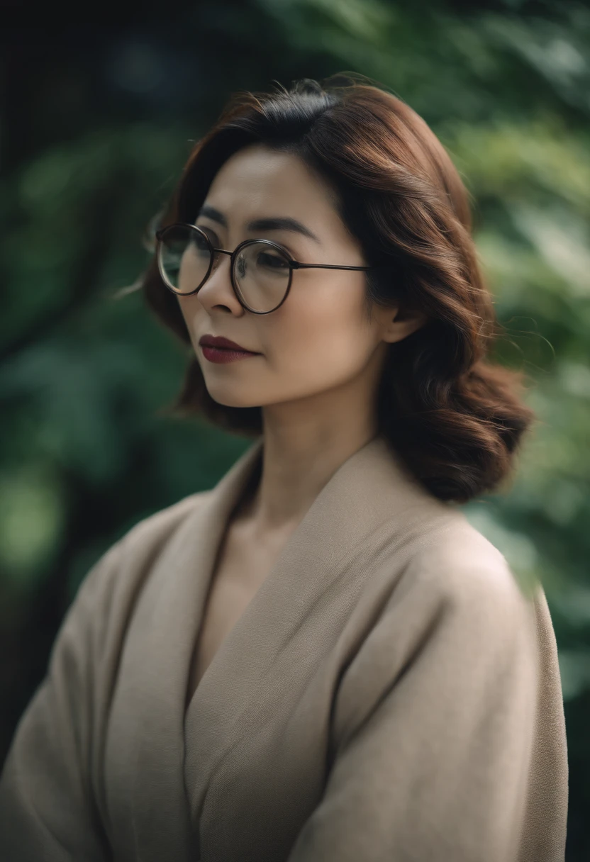 Mariko Urabe　A Japanese Lady　wears glasses