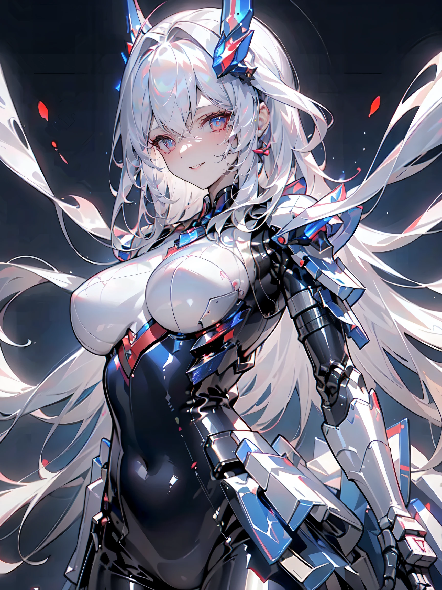 tmasterpiece,best qualtiy,ultra - detailed,Kizi,Blue eyes with red flames(1.3),Beautiful face,Beautiful eyes,Handheld flame(1.3)Dark red katana,(Translucent body,Reflex the skin),(((Masterpiece))), (((best qualityer))), ((Ultra-detailed)), (illustration), (detailed light), ((an extremely delicate and beautiful)),The mech has a smooth surface, (highdetailskin:1.2),Proper body proportion、perfect anatomia,complex mechanical bodysuit、mecha corset、tightsuit,(The mech is slightly transparent)20yr old,The mech is ready,There are many blue flames around the figure(1.3)