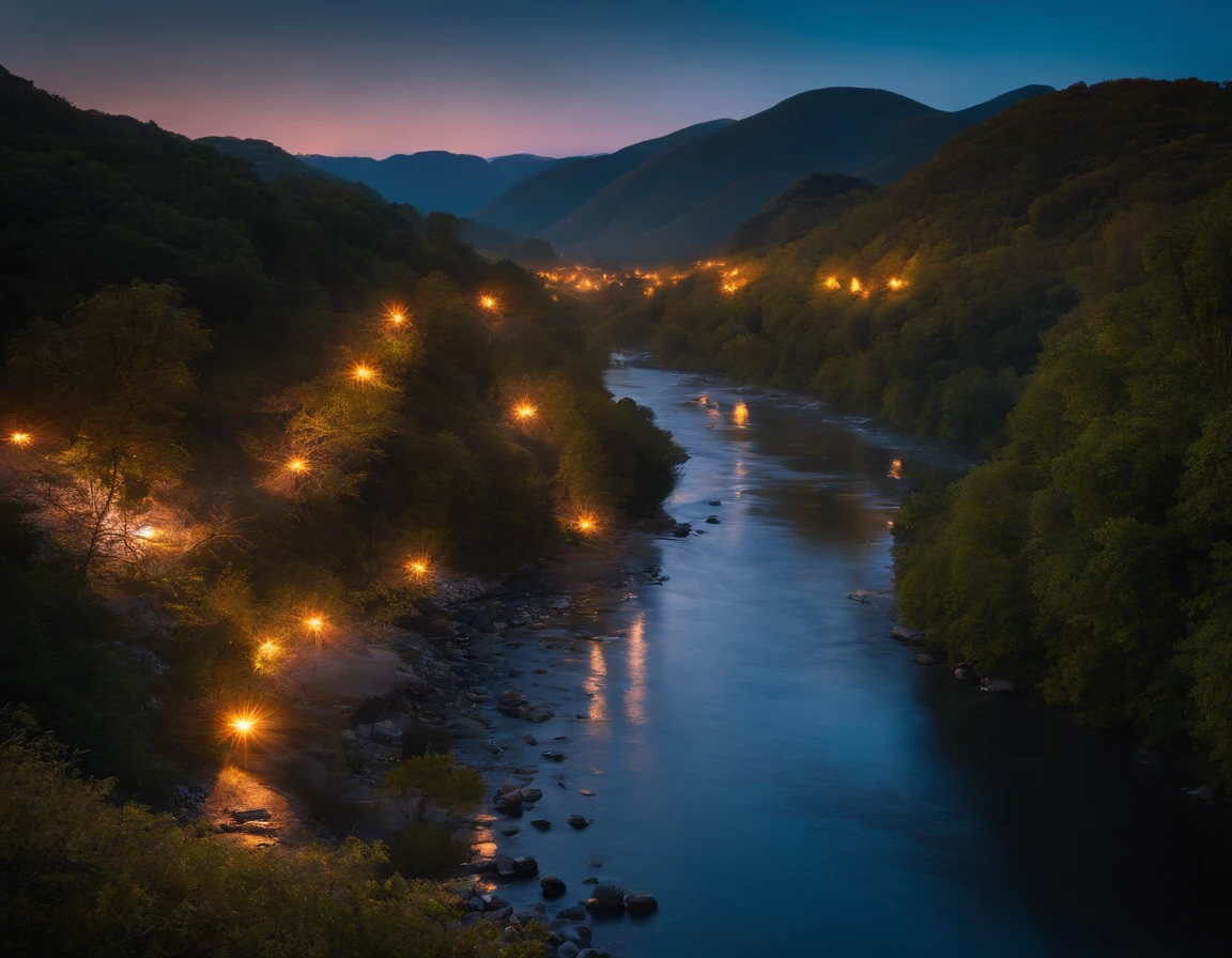 sparklers、mont、a river、