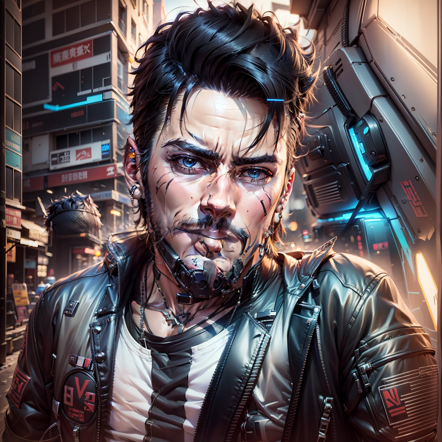 Change background cyberpunk handsome boy realistic face. 8k ultra realistic