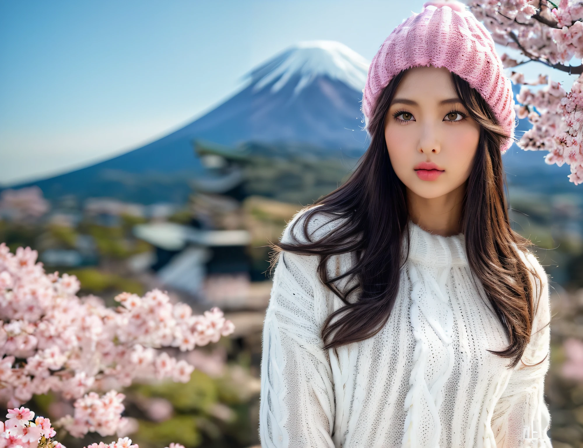 ((Mount Fuji, japan, cherry blossoms, sakura))
