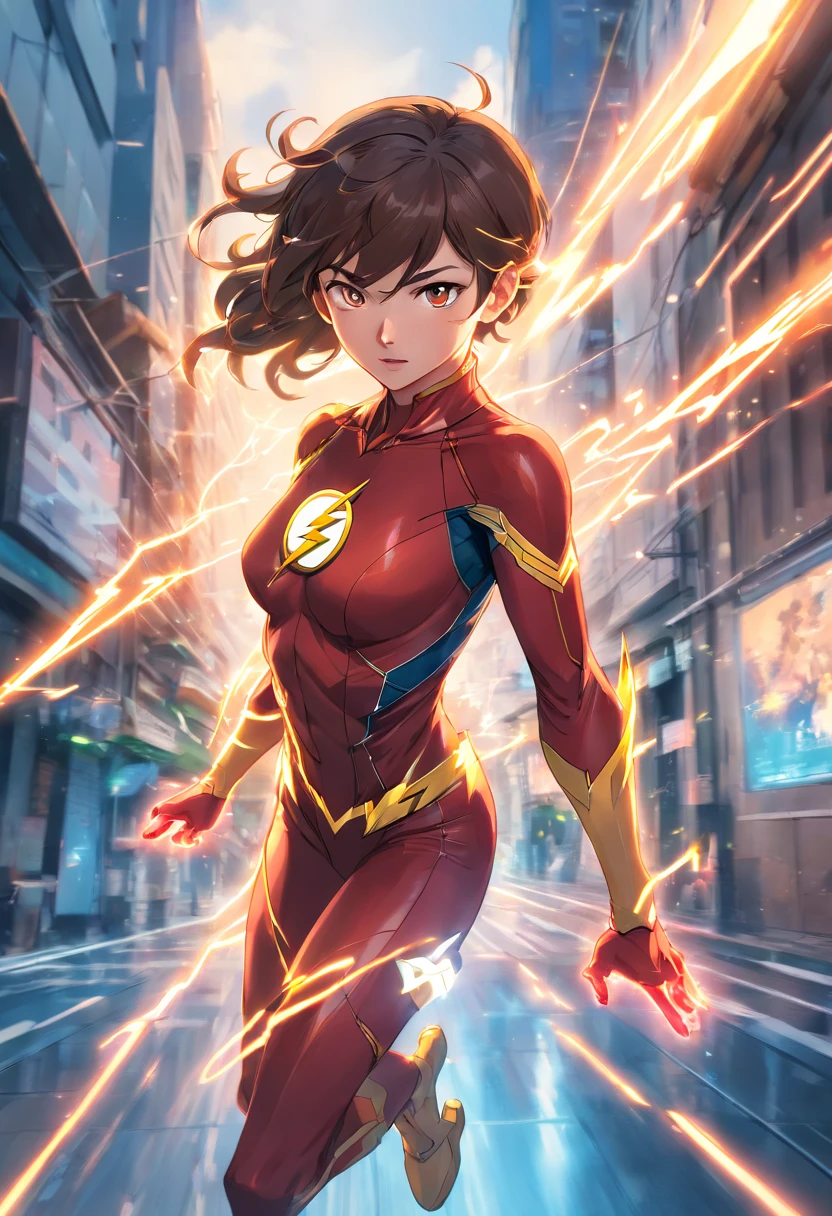The Flash in Action, Mcu, Melhor Pose de Entrence, ultra detalhe, 8k,