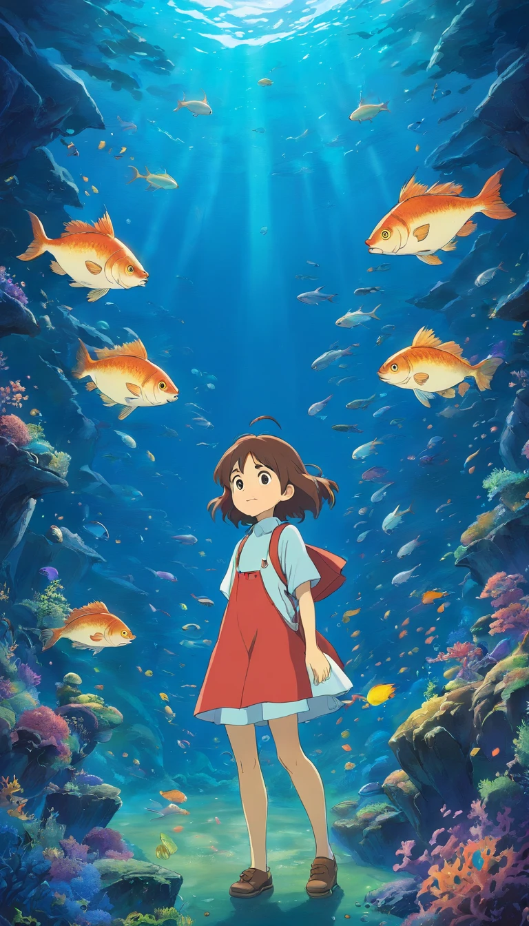 In the deep dark sea、Fish、Deep-sea fish、bottom of the ocean