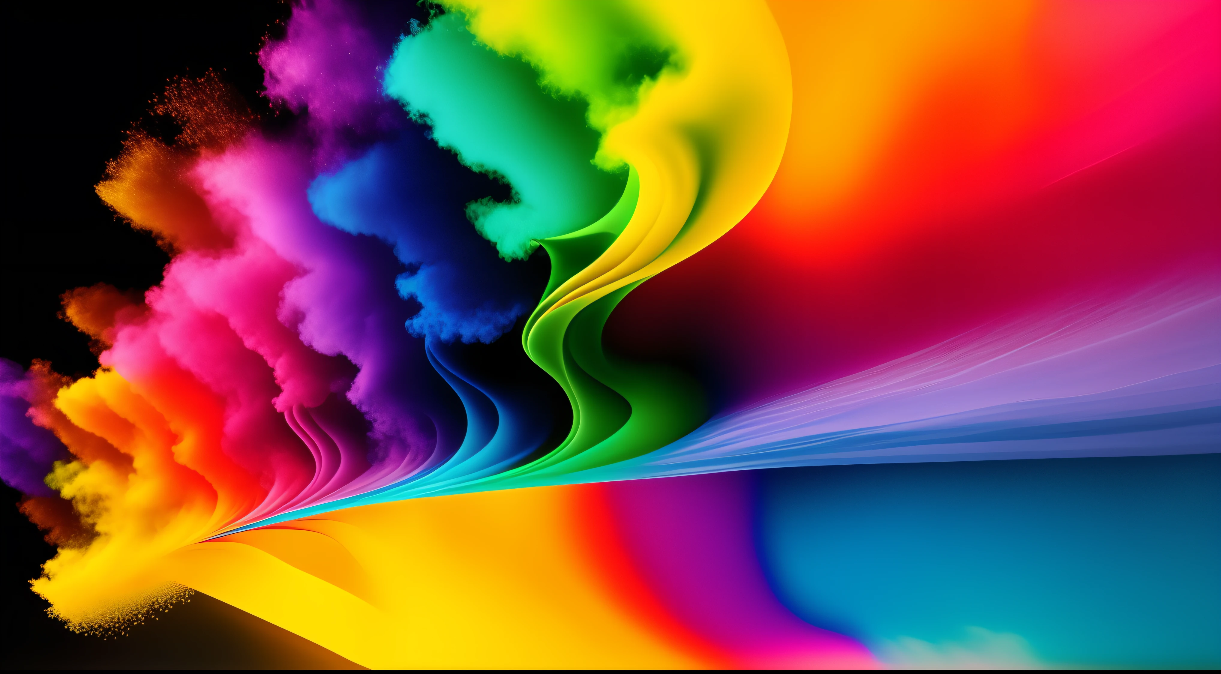 Un primer plano de un humo colorido se vierte sobre un fondo negro, humo de color fluido, humo colorido, Humo multicolor, humo coloreado, humo de colores brillantes, acid-colored smoke, Humo de color, humo de arco iris, Background of psychedelic smoke, Humo colorido en el fondo, humo espeso y colorido, Humo giratorio colores radiantes, nubes de humo de colores, humo arremolinado, Arte del humo fluido
