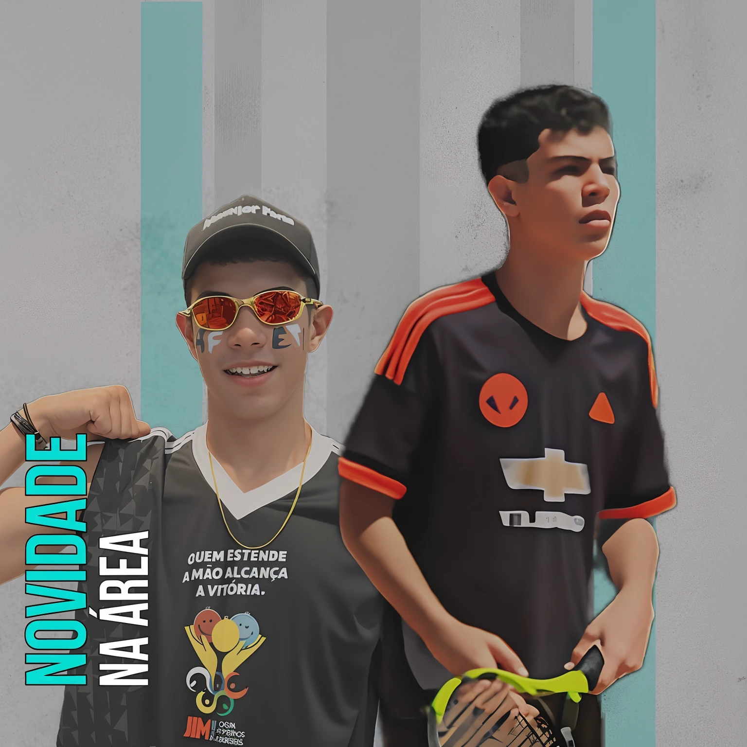 There are two boys next to each other holding tennis rackets, Ronaldo Luis Nazario de Lima, Ronaldo Luis Nazario da Lima, torneio, Miniatura do YouTube, reboque, exploitable image, Directed by: Nandor Soldier, imagem profunda, Memes, Album art, 🔞🤡, Location ( favela ), inspirado em Nathan Oliveira