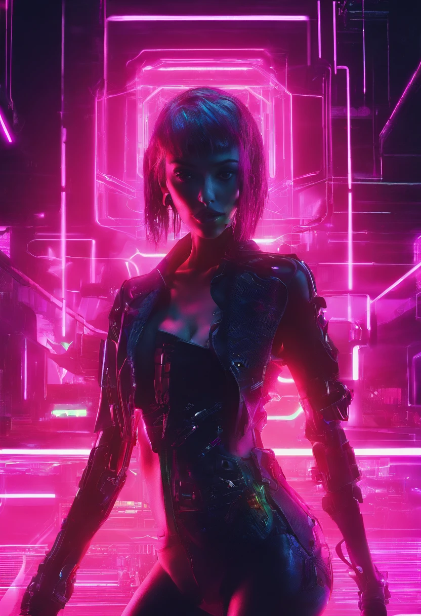 Arqueiro estilo cyberpunk, colorido em preto e neon, featuring complex and intricate mechanical structures with shiny parts. fundo simples, Fotografado por Juergen Teller. CAMERA MODEL: Sony a9 II. Camera parameters: Velocidade do obturador 1/200, Abertura F4.5, ISO 800 Certificate. Lighting style: street lighting. Palavras de fantasia: poderoso, Elegante, Futuristic