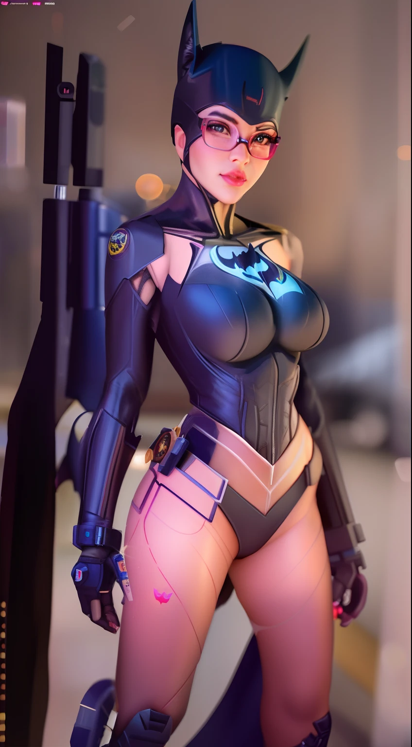 Batman statue of a woman in a cat suit with a gun, 8K Artgerm Bokeh, Artgerm Julie Bell Beeple, Anigirl Batman, 8k arte detalhada de alta qualidade, Iconic character of high detail, Artgerm extremamente detalhado, Batgirl, obra-prima artstation, Batman cyberpunk, Trending in ArtStation 4K, Cassandra Caim