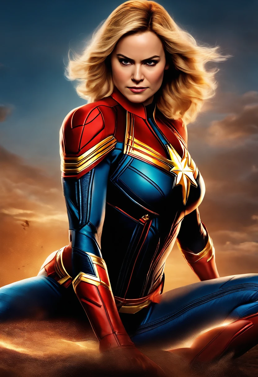 captain marvel 100% Realistic showing her big ass with her pooping anus without clothes and her big breasts without clothes in 4K and 8K and hyper realistic