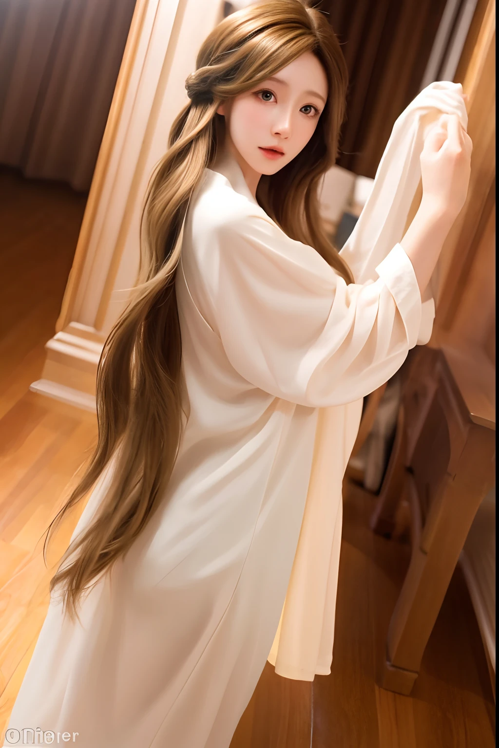 Best quality, (Photorealistic:1.2), Hyper-Resolution, Ultra-realistic 8K CG，1girll，long whitr hair，Flawless face