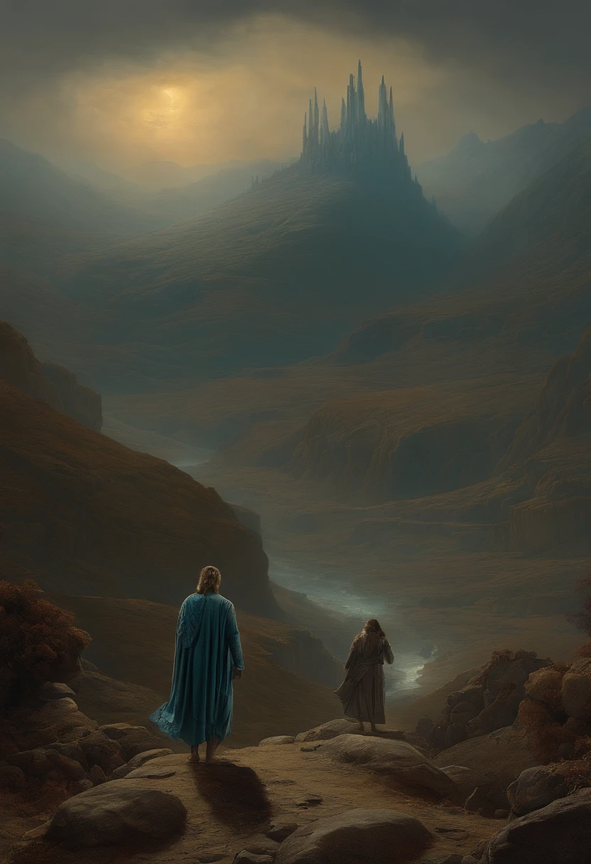 'The Vision of the Valley of Dry Bones' by Gustave Dore, cyberpunk design