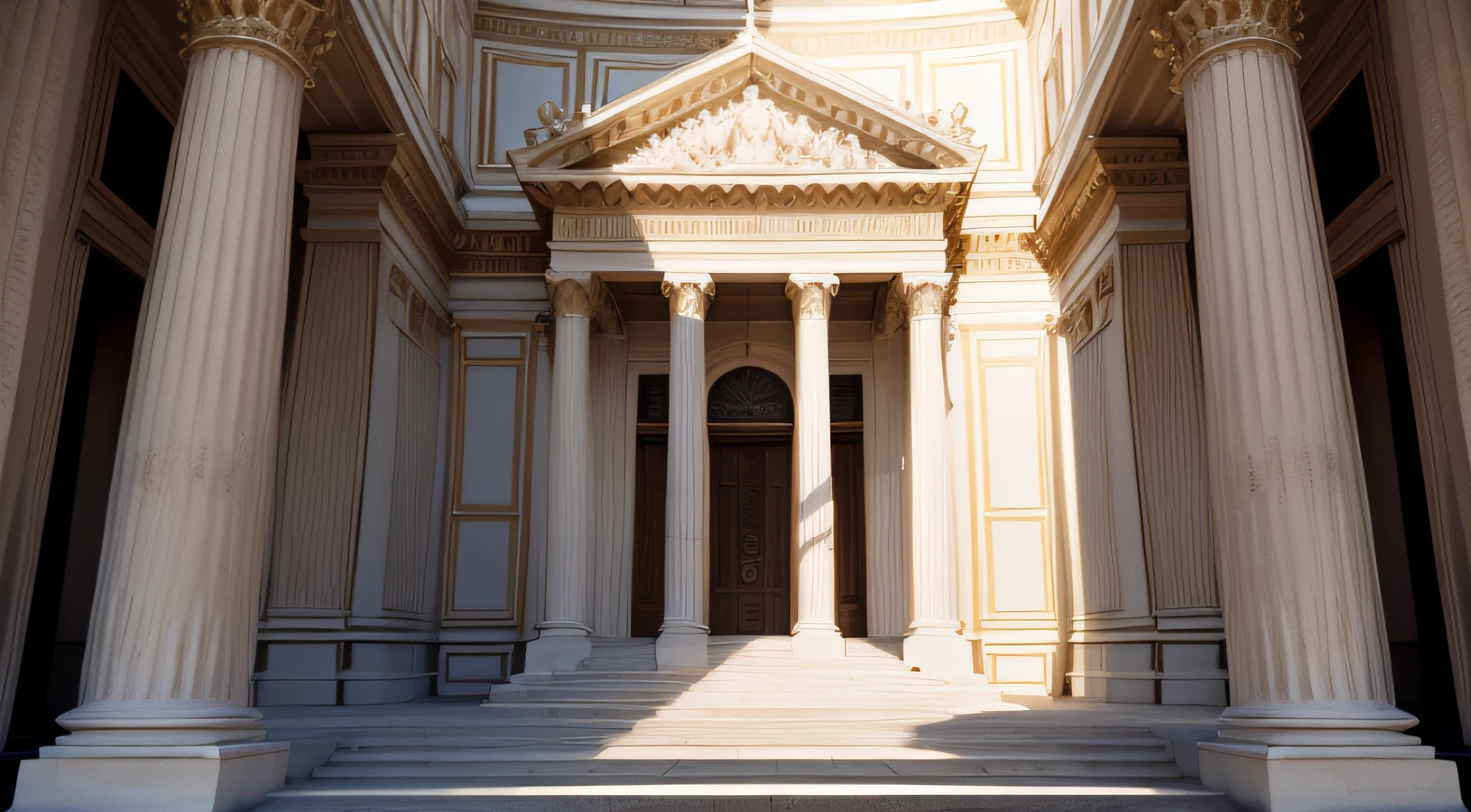 Closeup, Templo grego imponente, as beautiful as it can't get, Luxurious palace clad in gold, Classical Greece at its best, master part, extremely high quality, cair o queixo